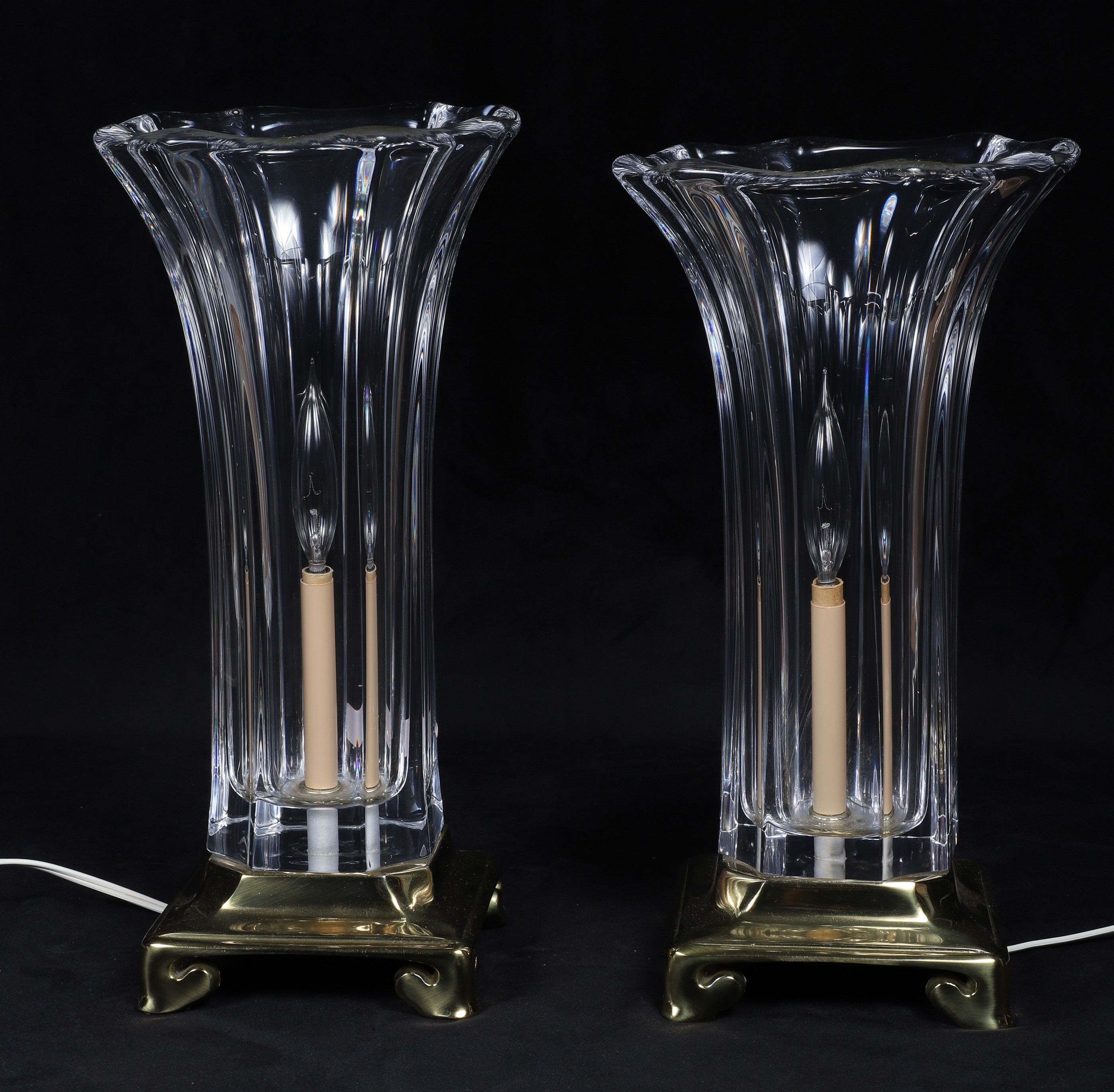 Pair Cofrac Art Verrier Loisel Torchiere