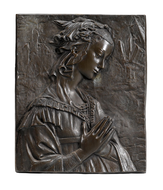 Continental bronze relief plaque 49bca