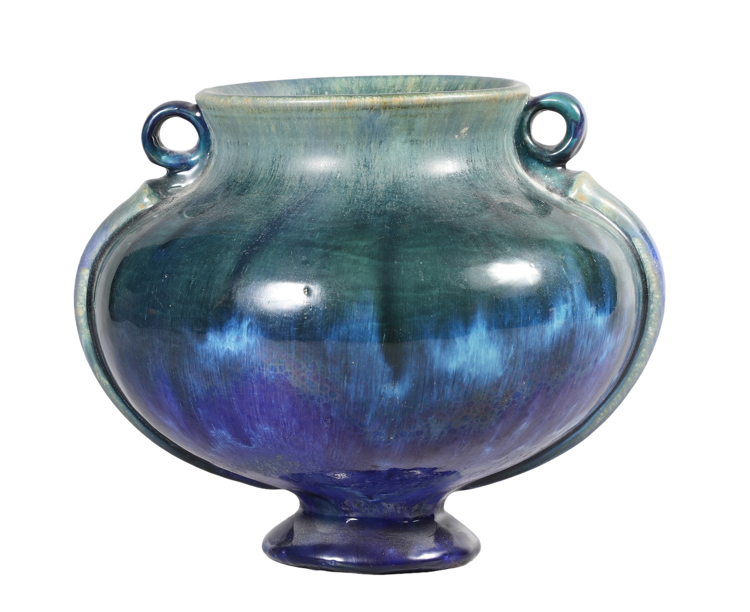 Fulper art pottery handled vase,