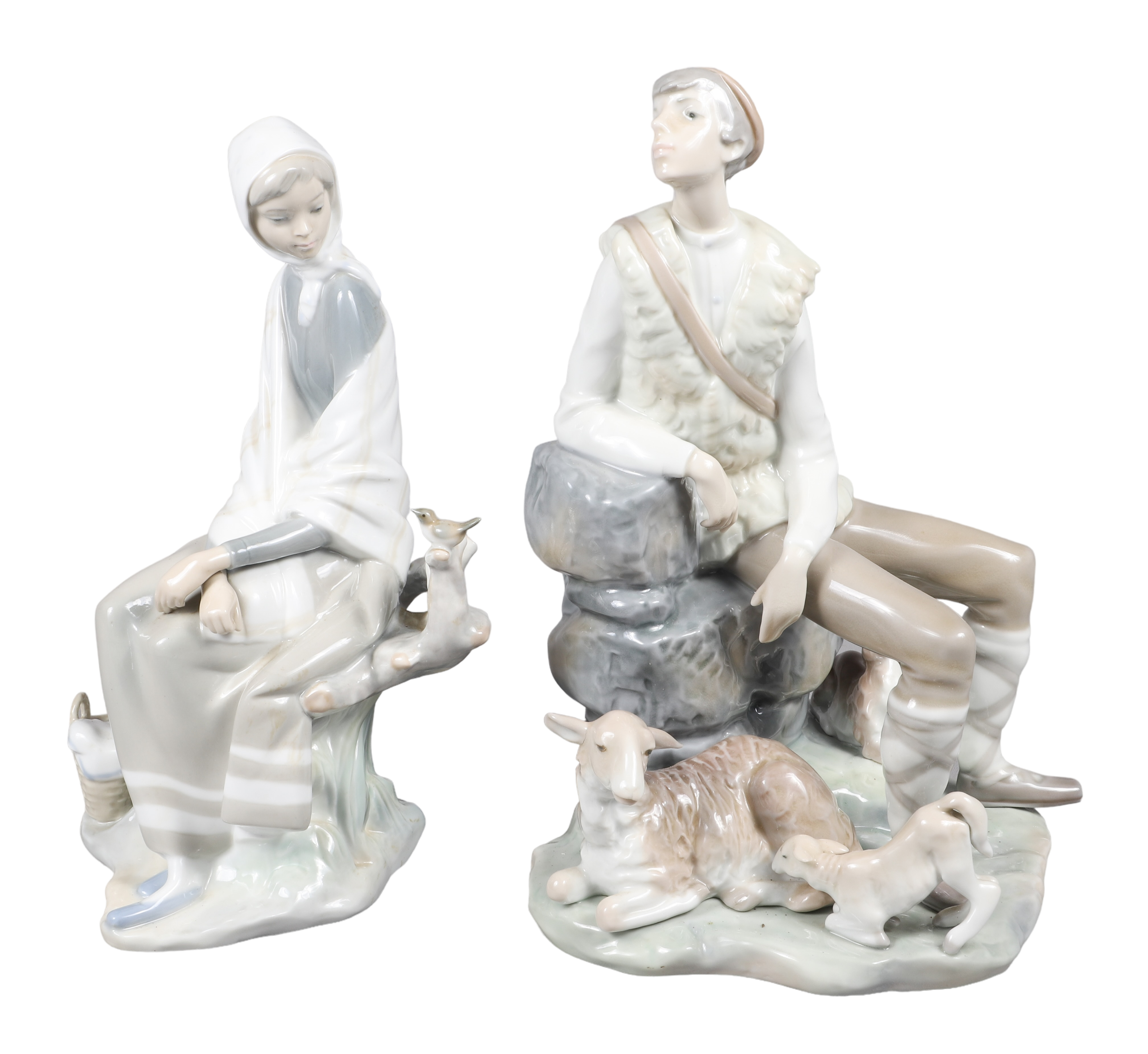 (2) Lladro porcelain figures to