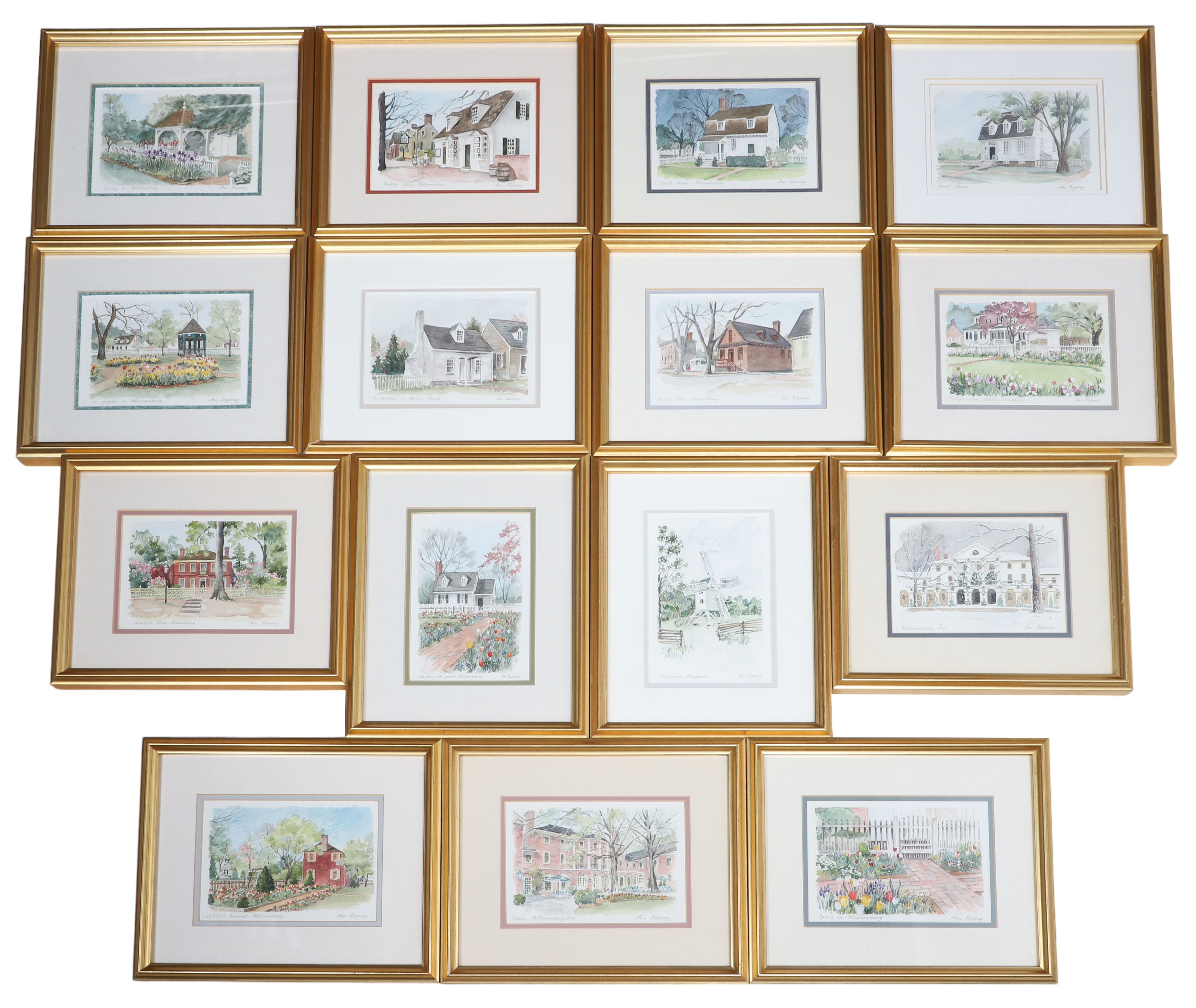  15 Framed watercolors Williamsburg 2e1612