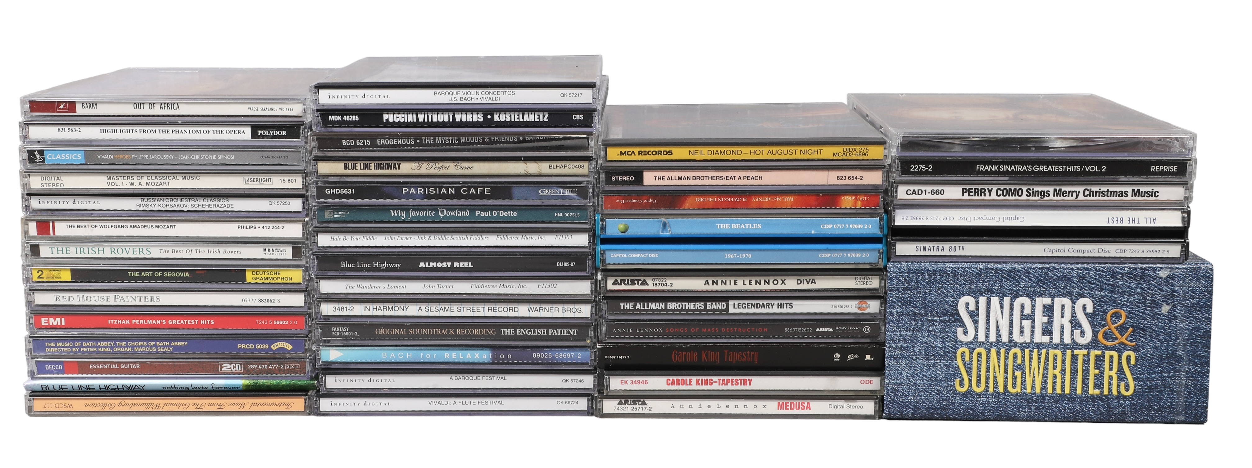 (50+/-) CDs, including The Beatles,