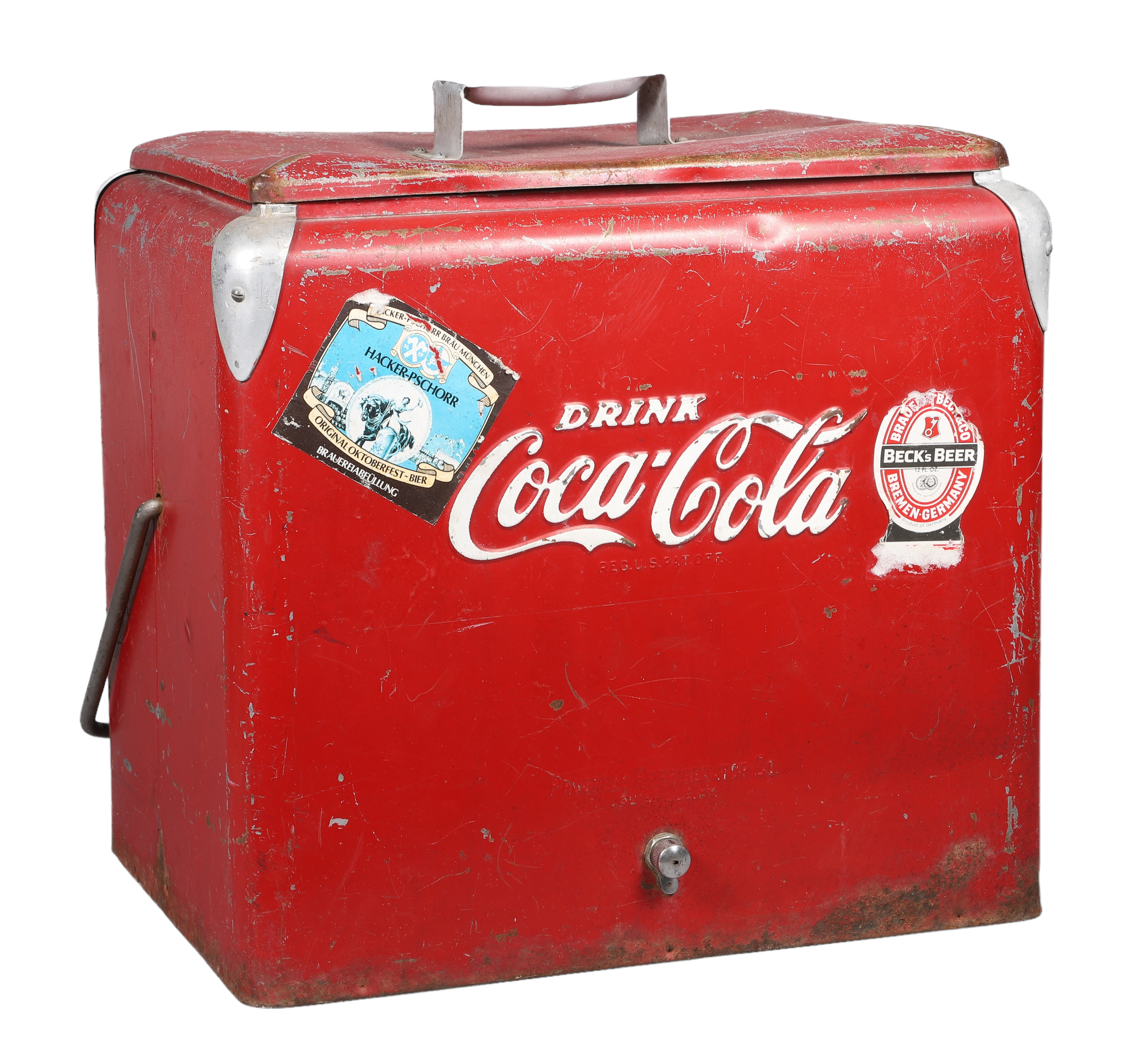 Vintage Drink Coca-Cola cooler, red