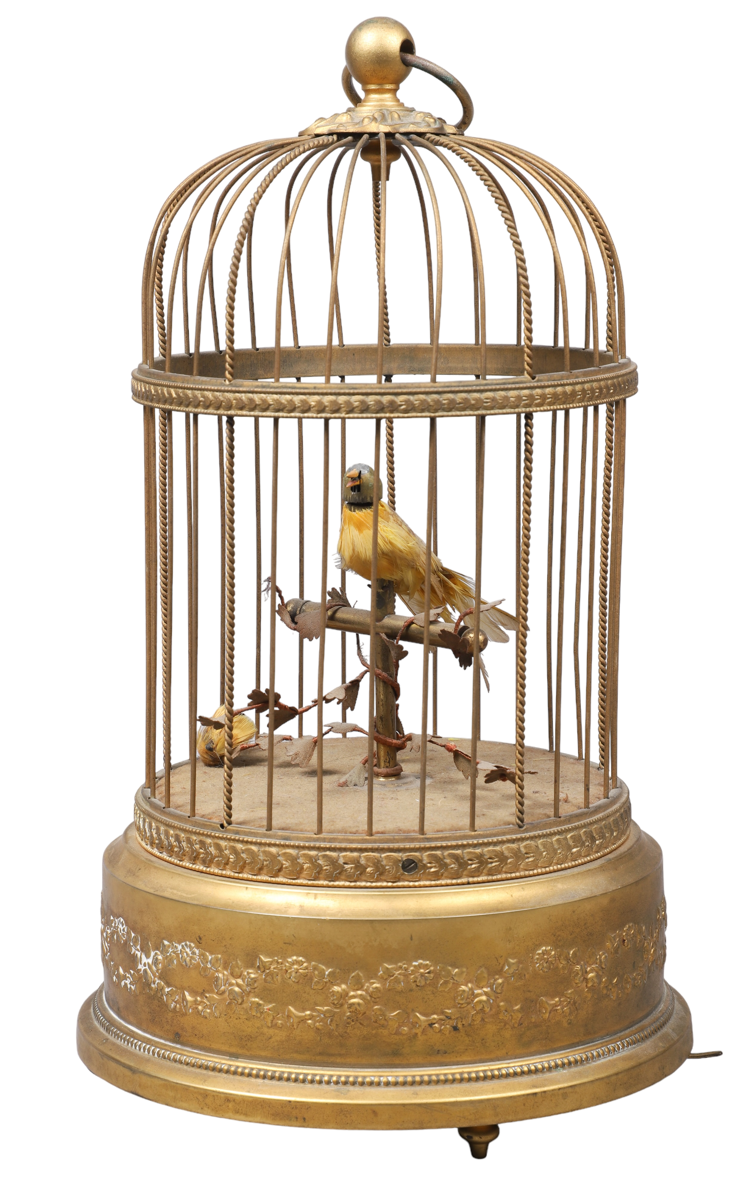 Automaton bird in gilded cage, marked