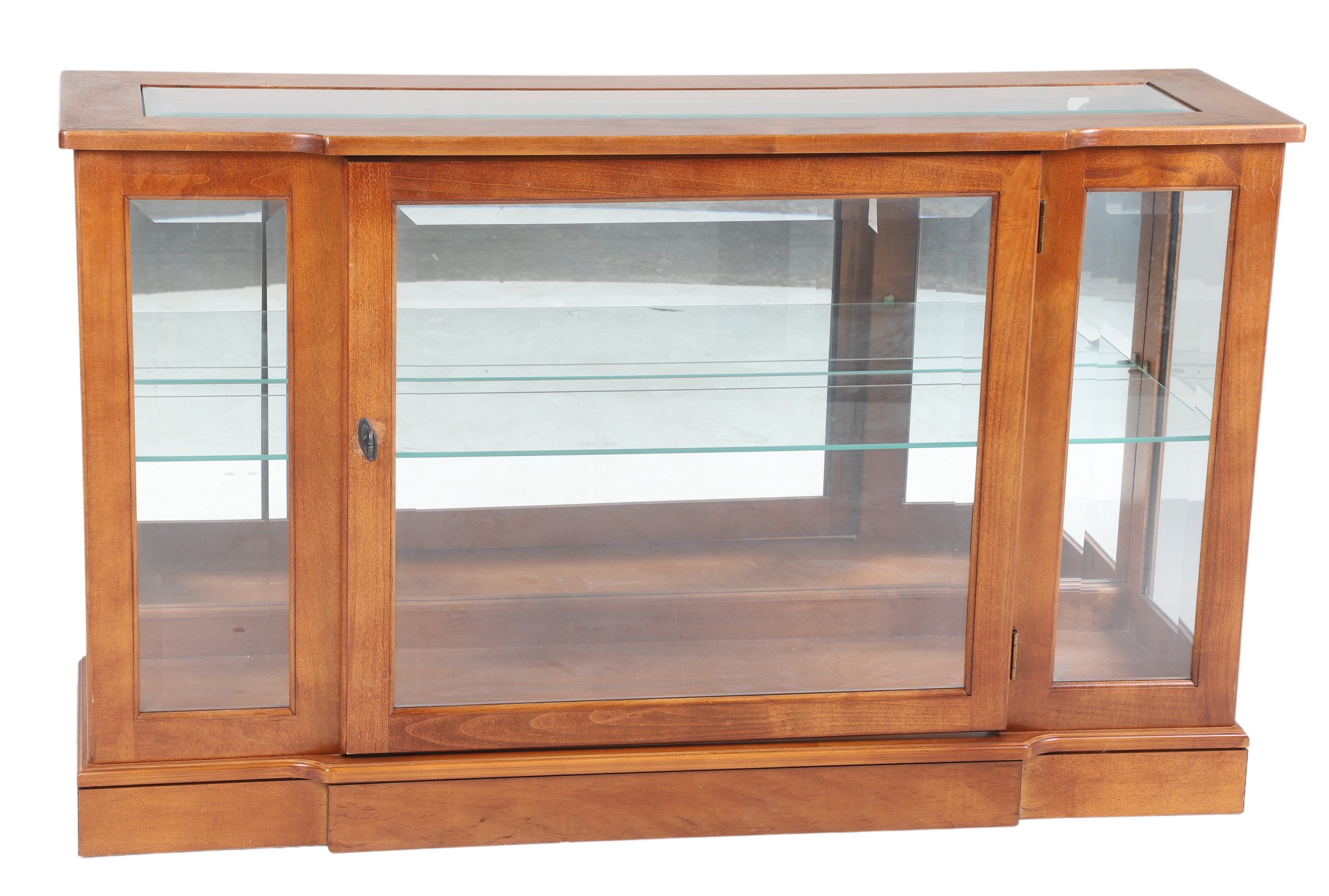 Lane walnut single door display