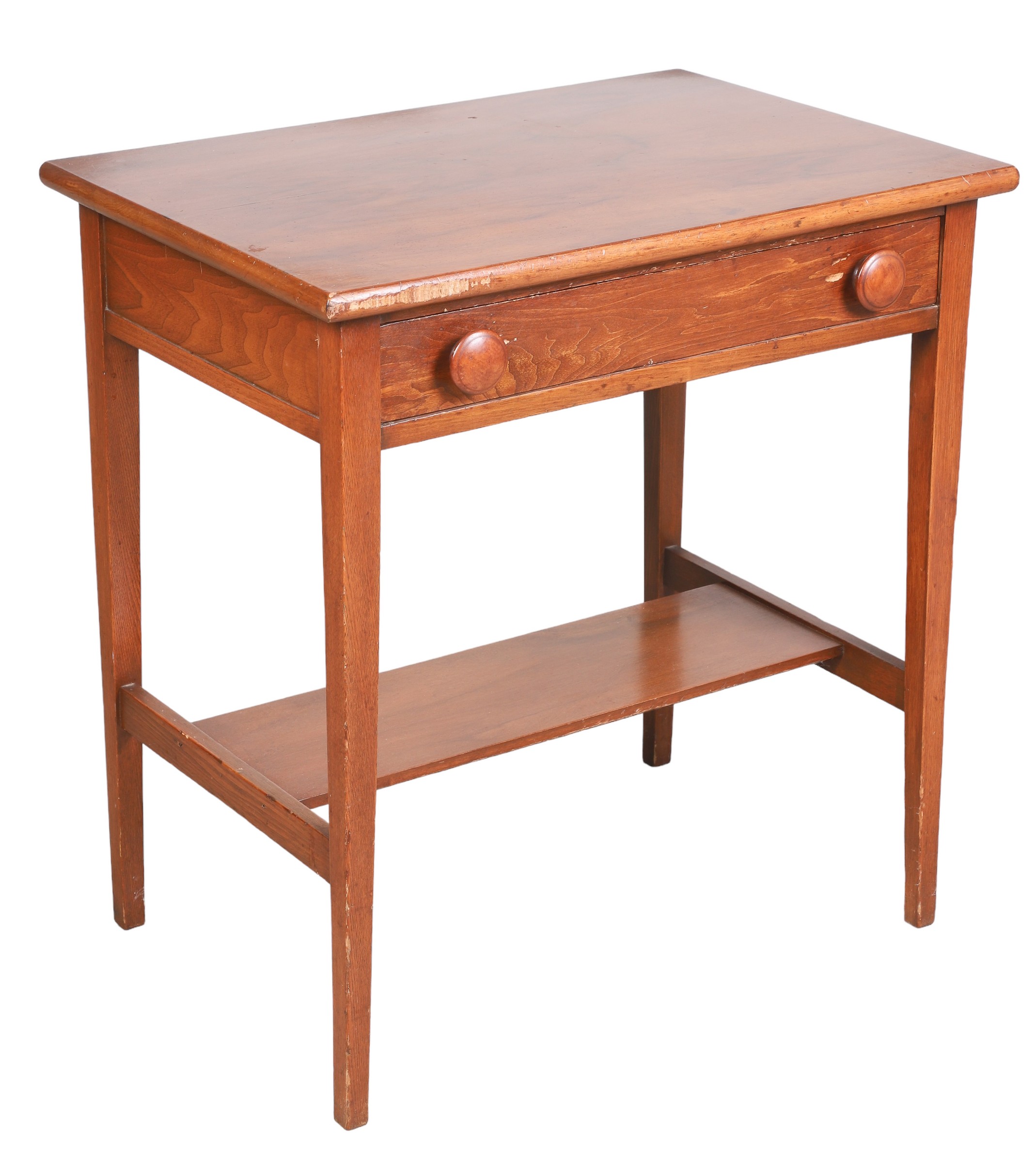 Hepplewhite walnut 1 drawer side table,