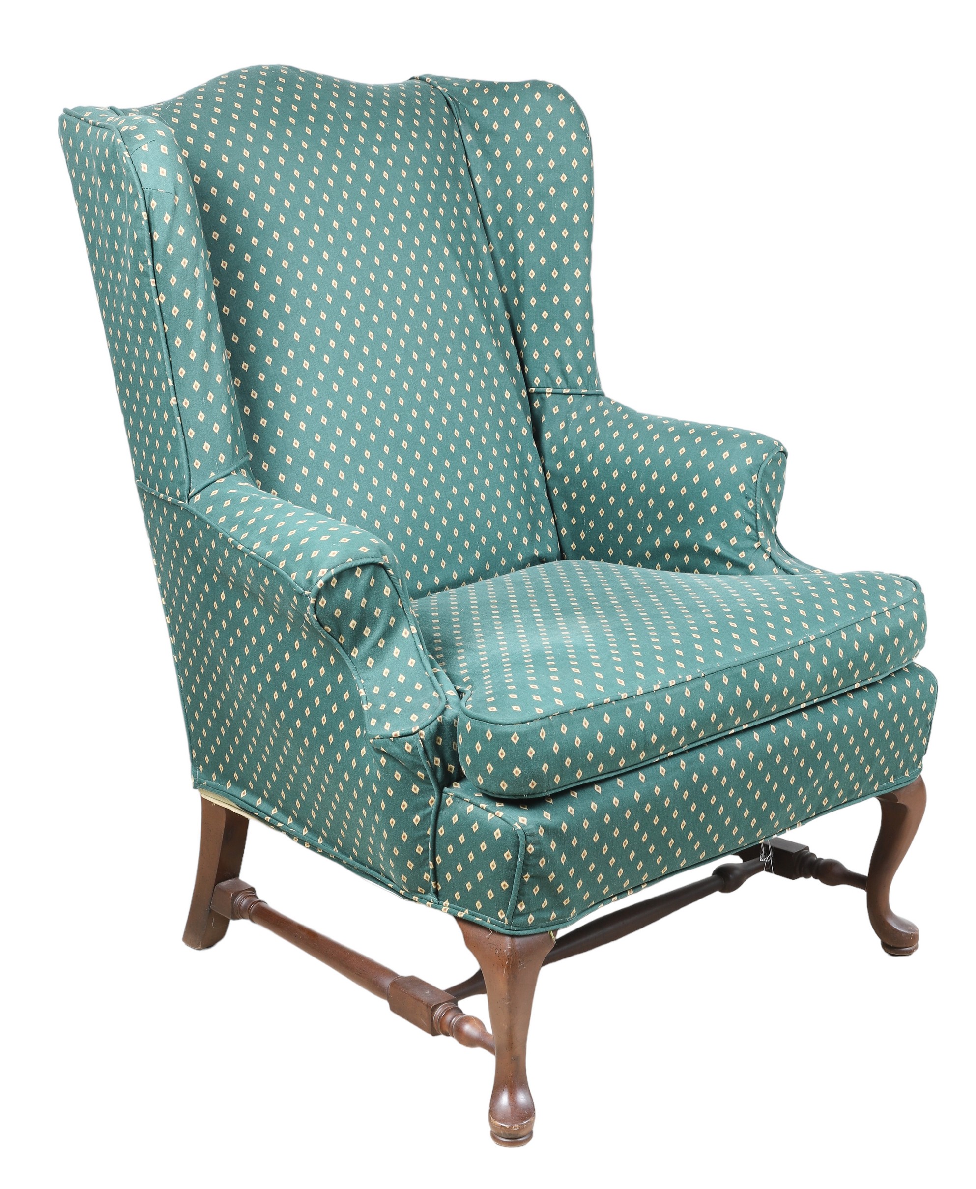 Queen Anne style upholstered wing 2e16a5