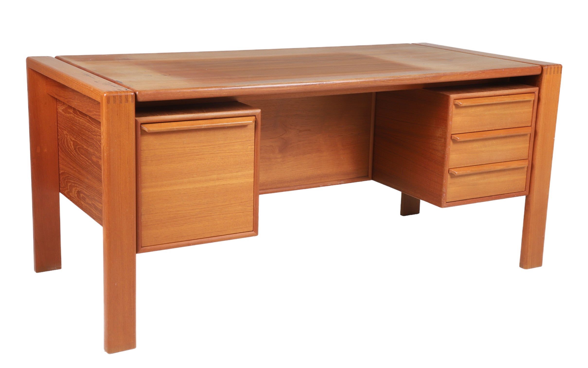 Danish Modern teak desk floating 2e16bf