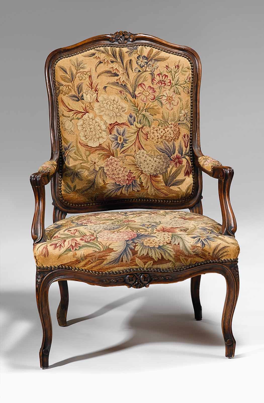 Louis XV style walnut and needlepoint 49be4