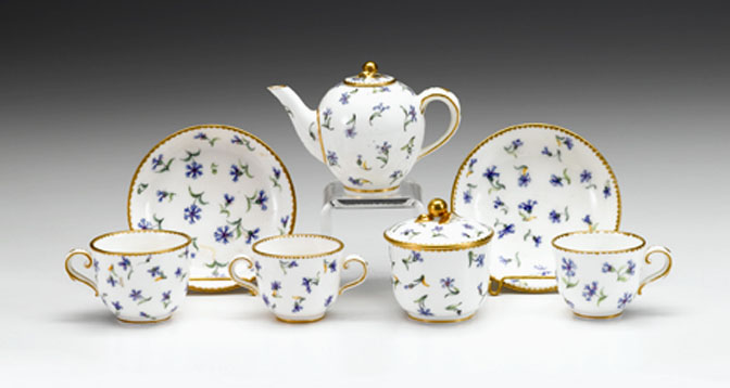 Assembled Sevres porcelain miniature