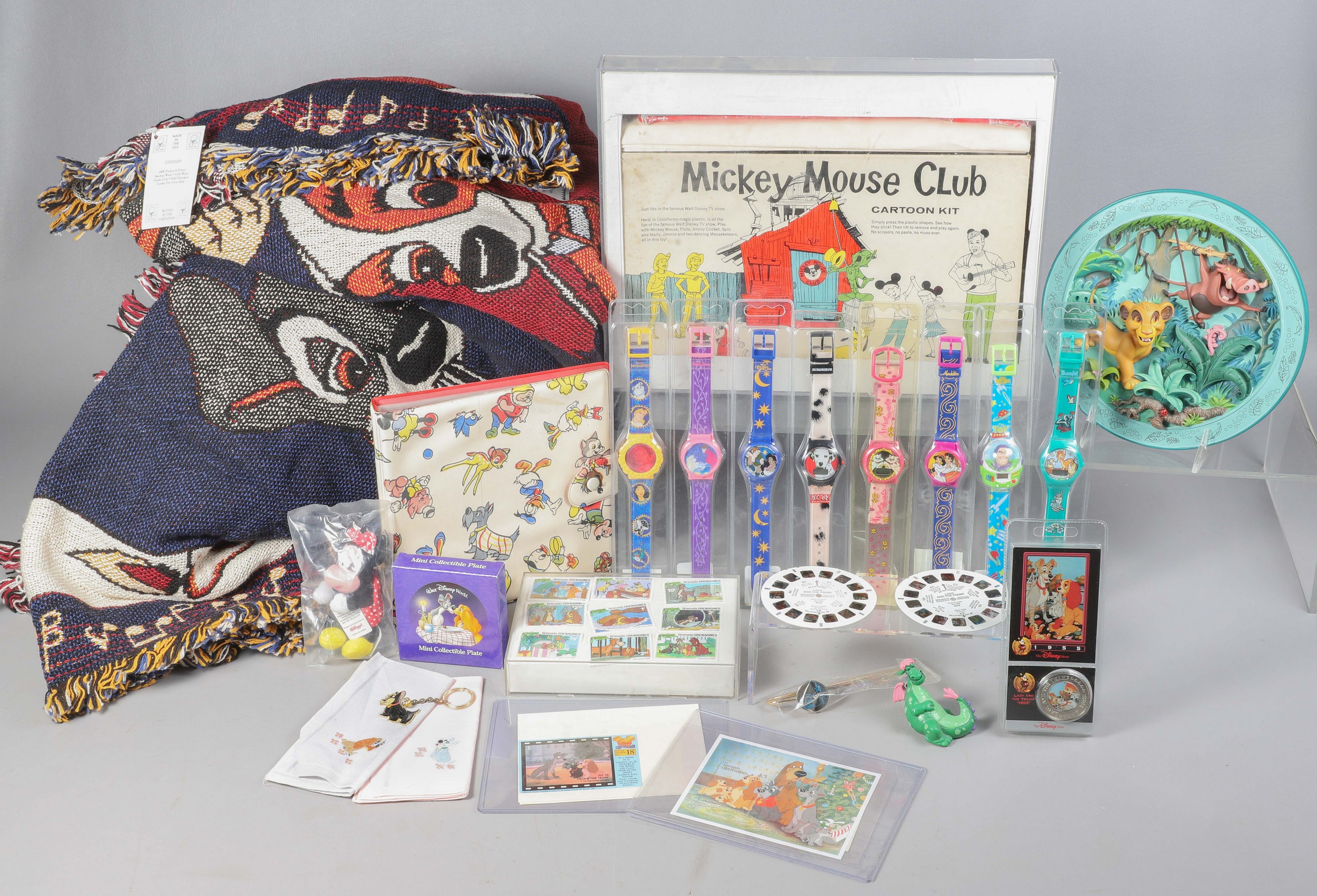 Large lot of Disney items, including