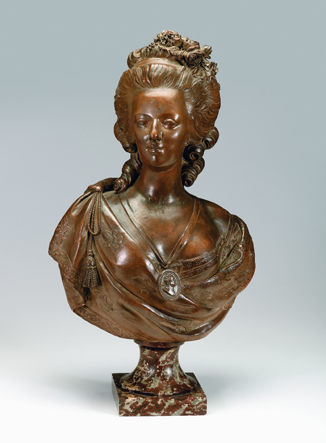 French terra-cotta bust of Marie