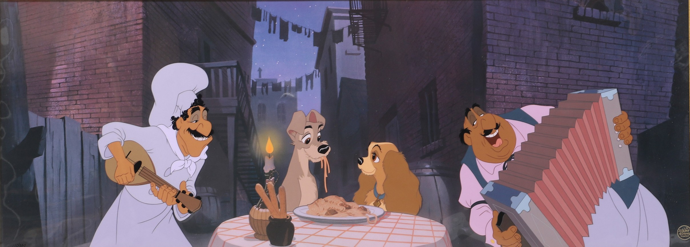 Lady & the Tramp hand painted cel