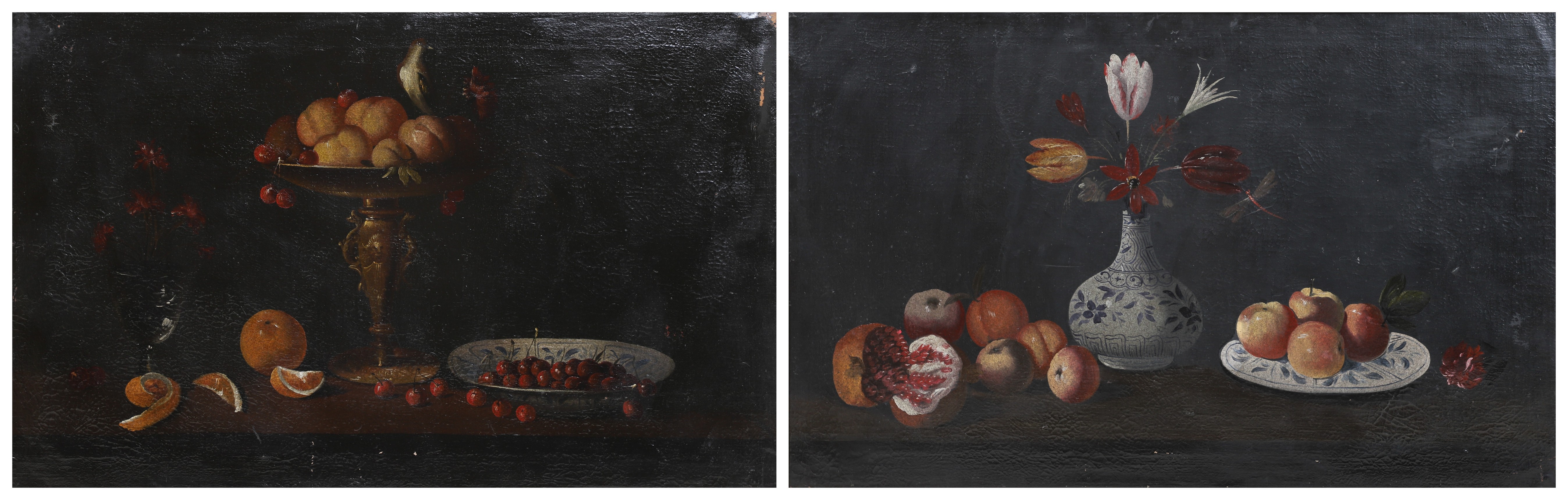 Pair Dutch still life paintings  2e17b4