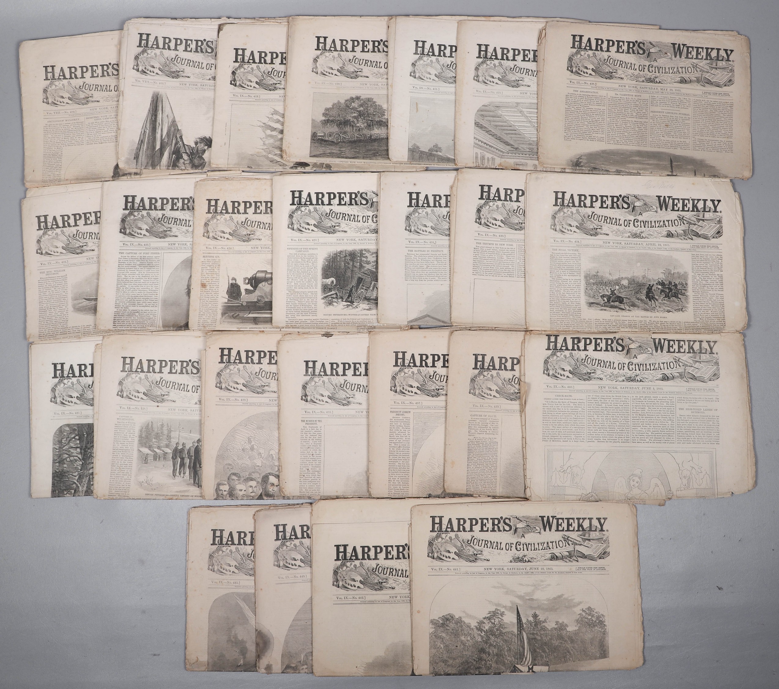 Twenty-five issues of Harper's