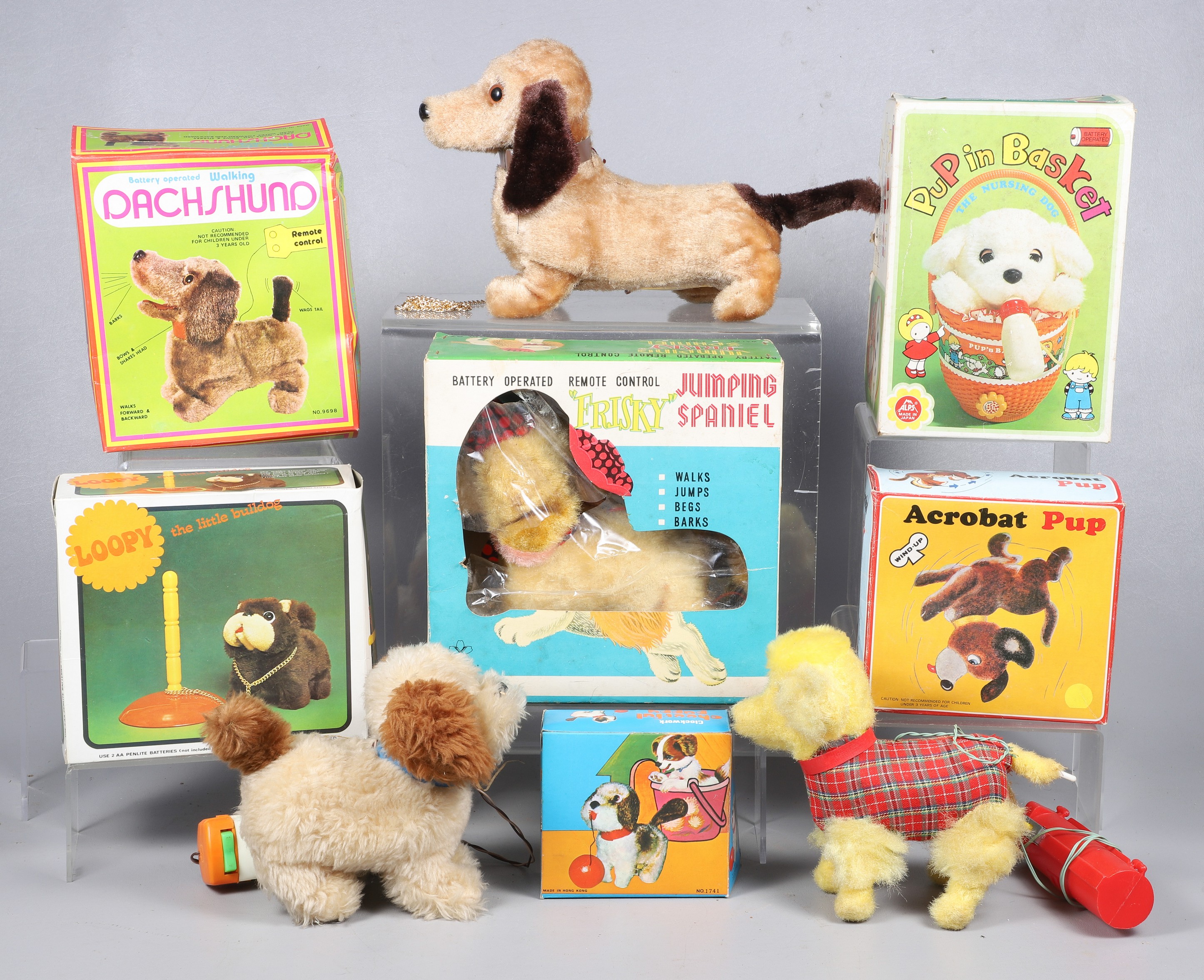 (9) Vintage dog themed toys to include