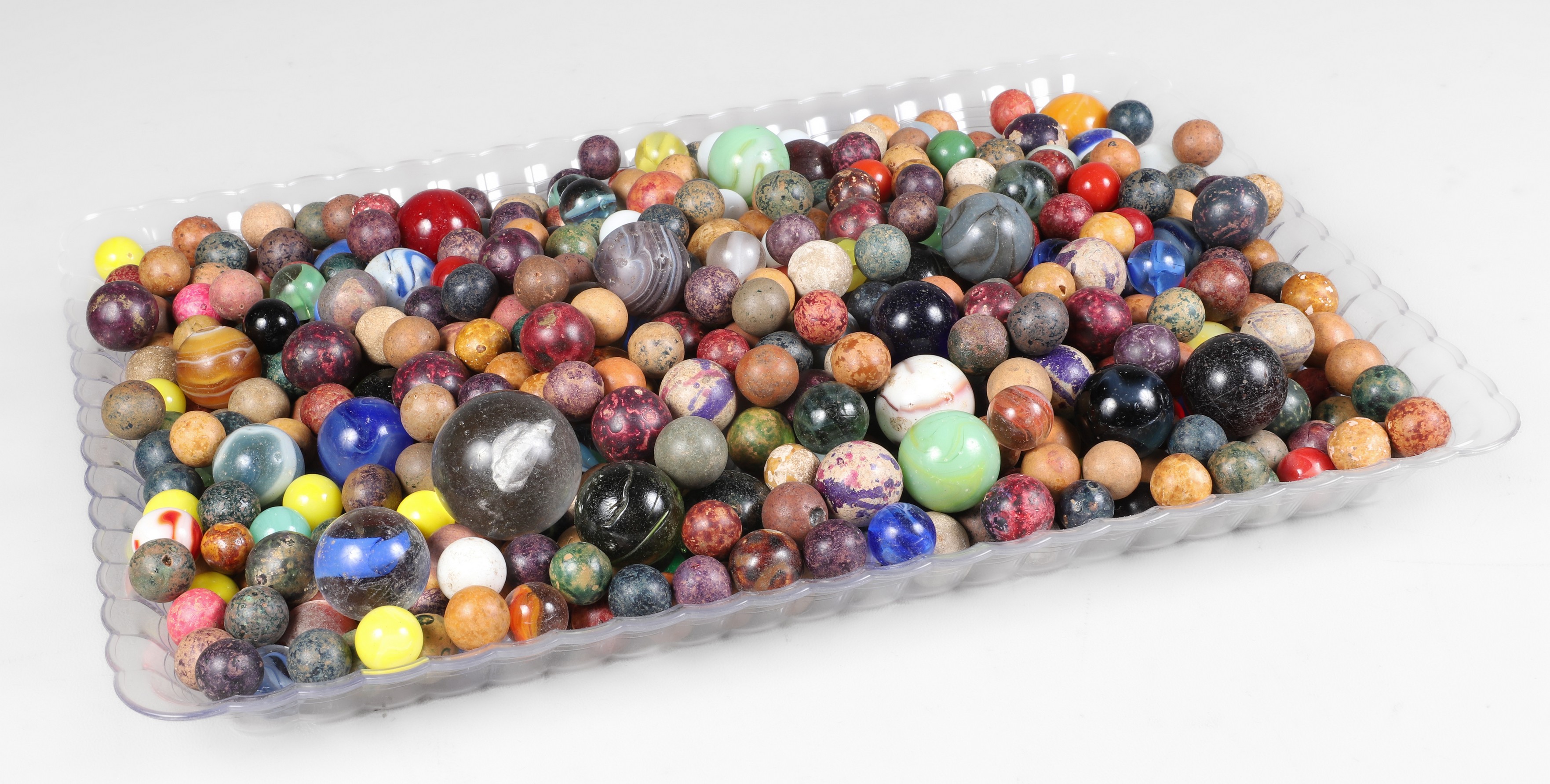 Large lot of vintage & antique marbles,