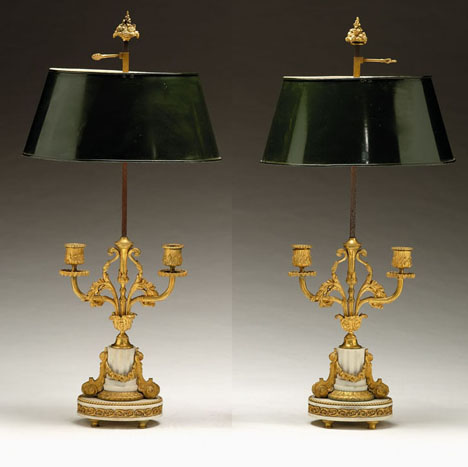 Pair of Louis XVI style bouillotte 49c05