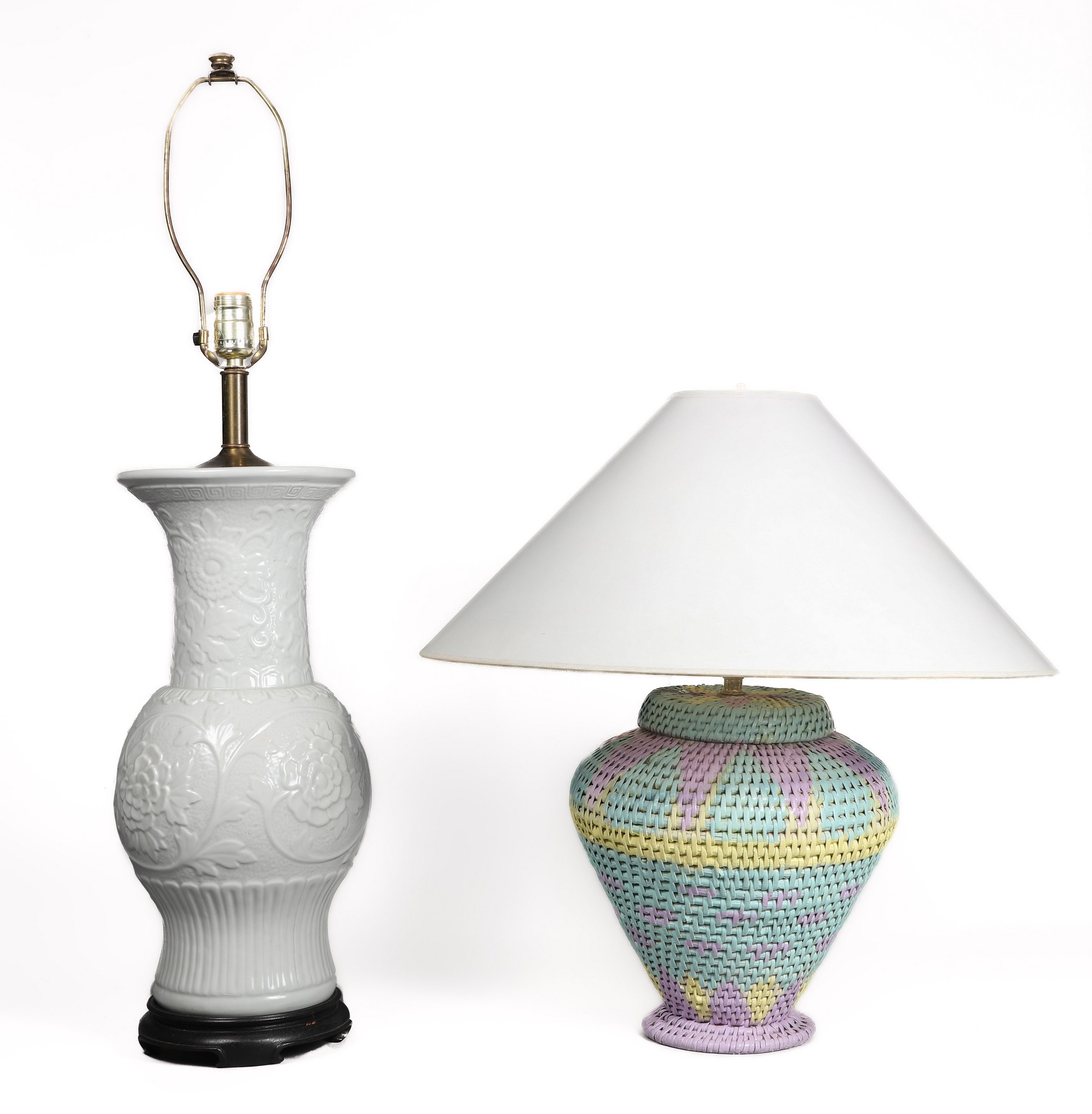 (2) Decorative table lamps, c/o