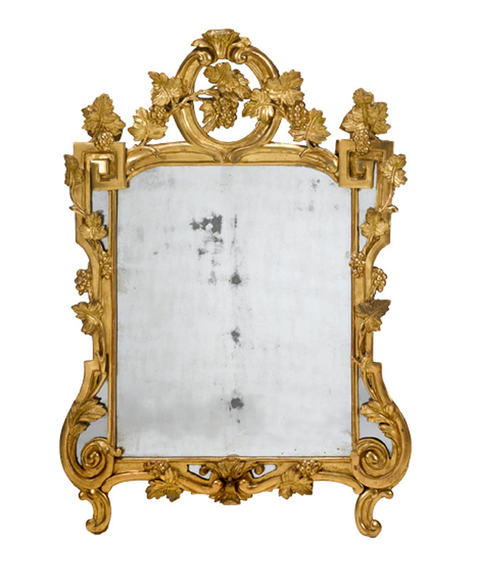 Louis XVI giltwood mirror 18th 49c07