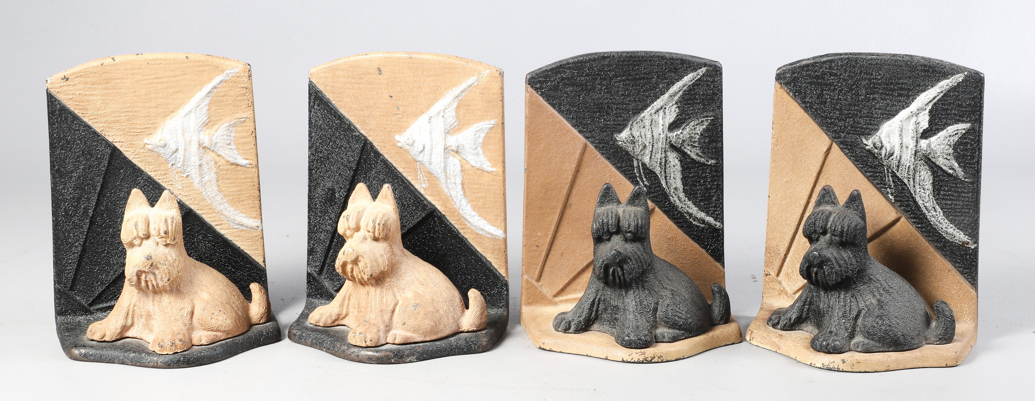 (2) Pair Art Deco Scottish Terrier (Scotty)