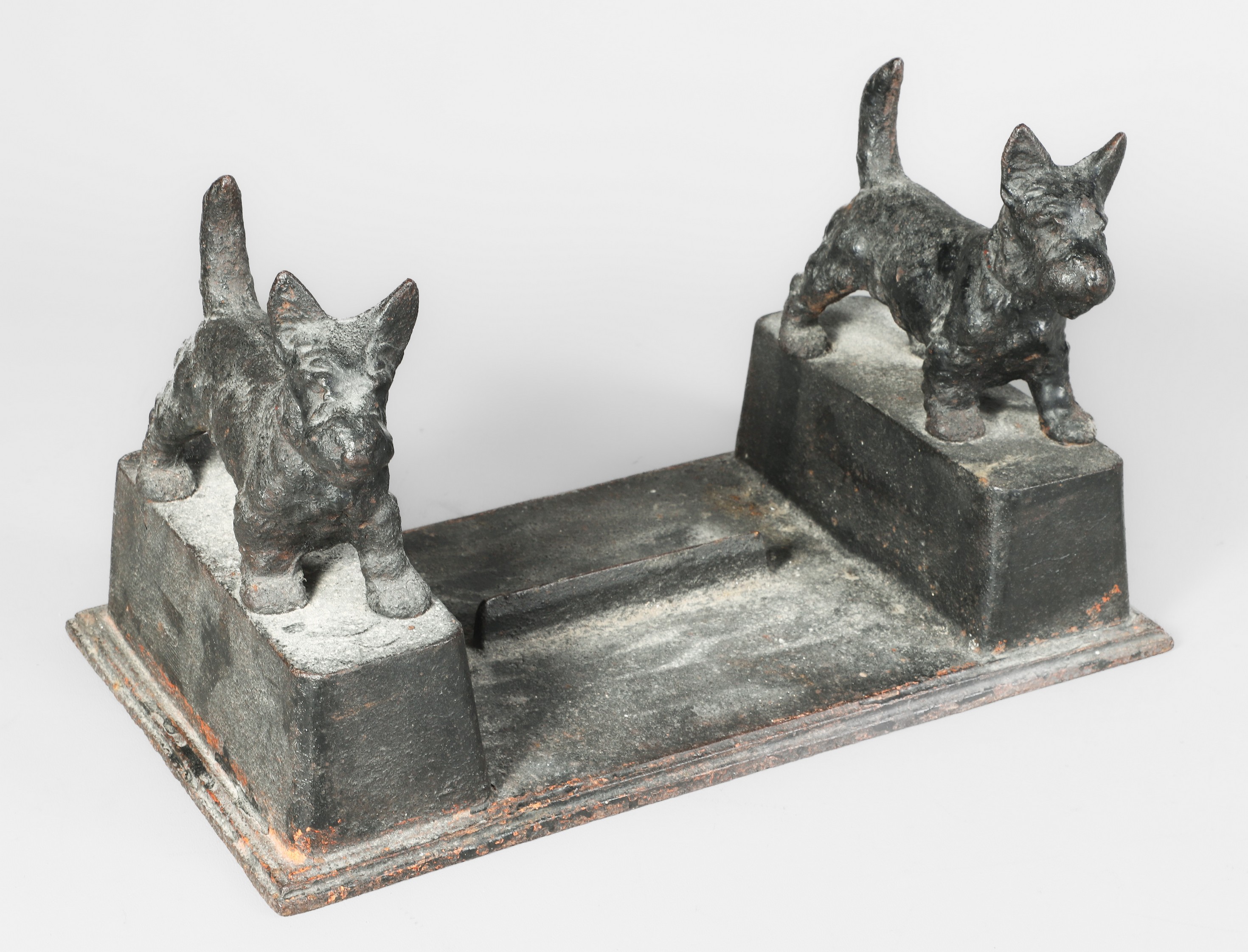 Cast iron boot scraper, Scottish Terrier