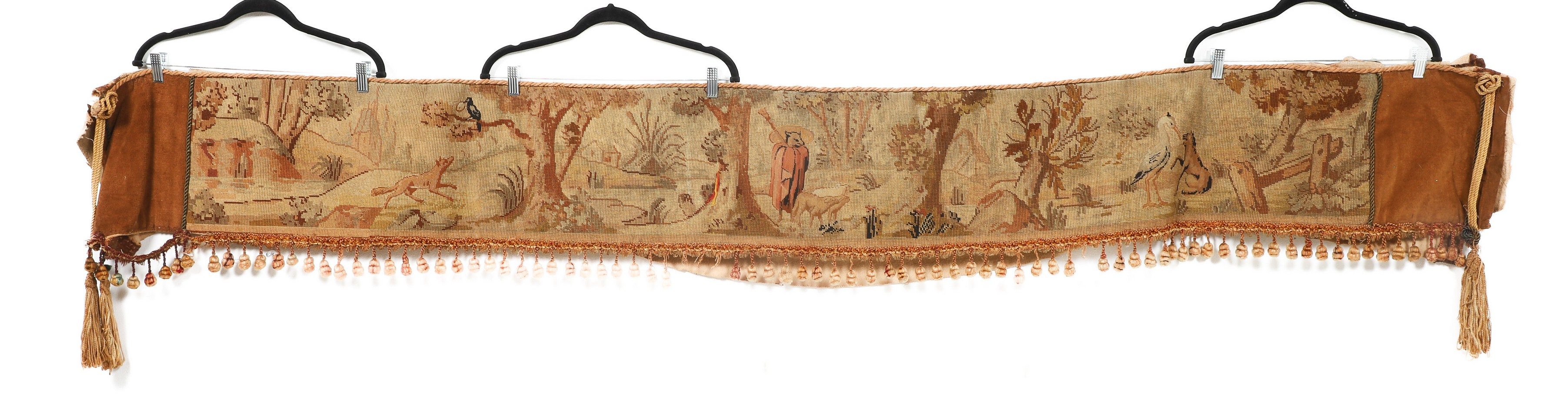 18th/19th C needlepoint panel,