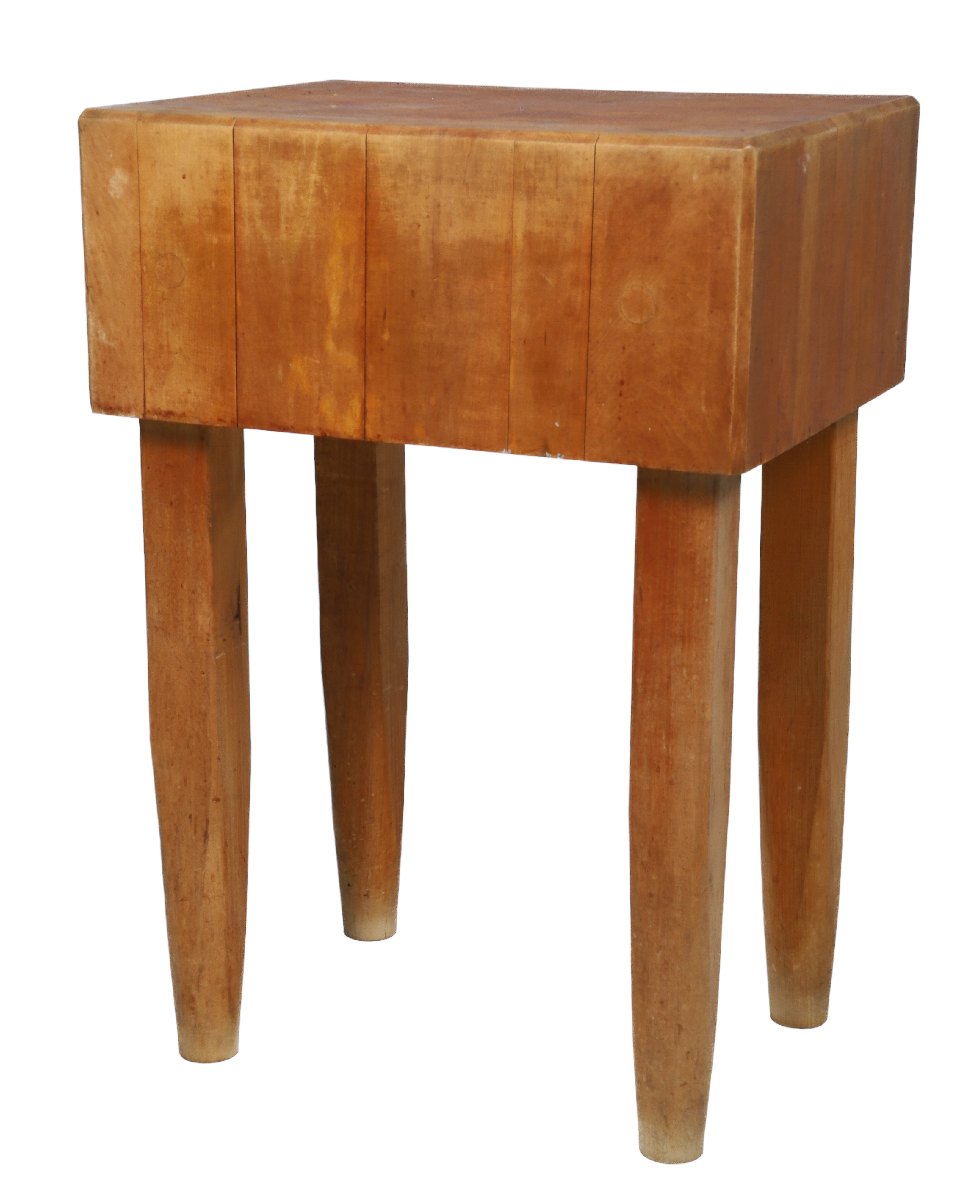 Maple butcher block table on square 2e18c1