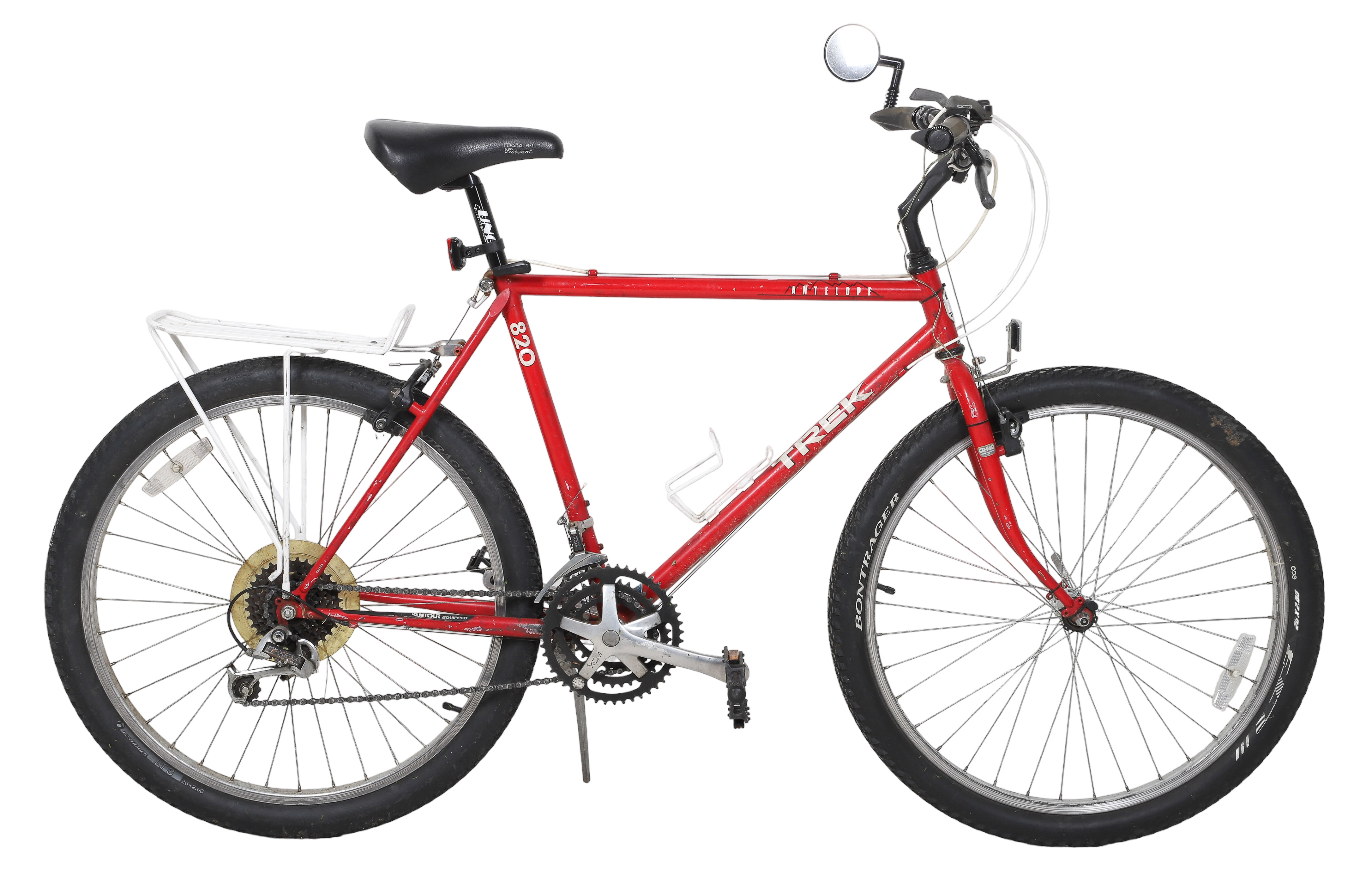 Trek 820 mountain bike, red frame,