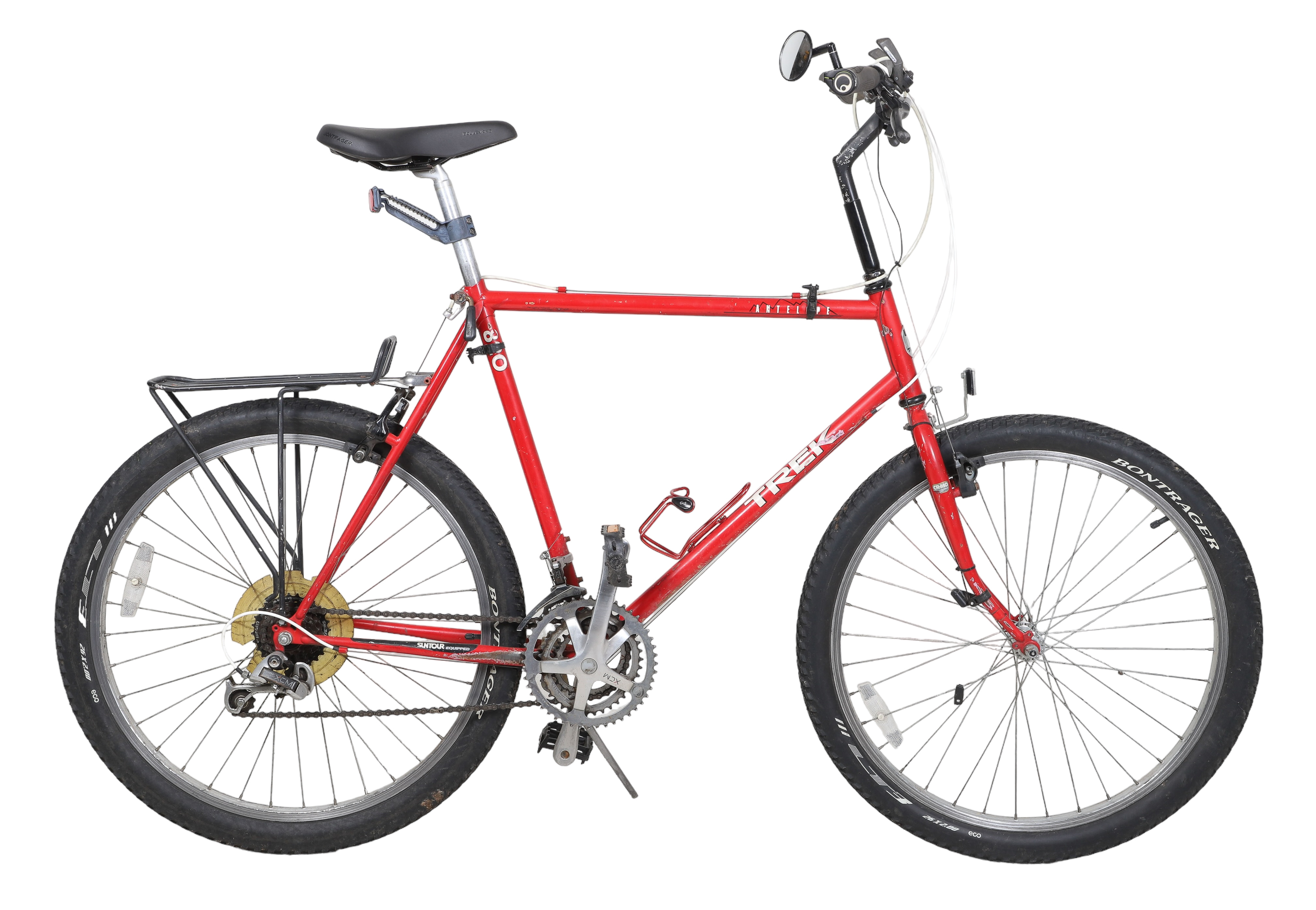 Trek 820 mountain bike, red frame,