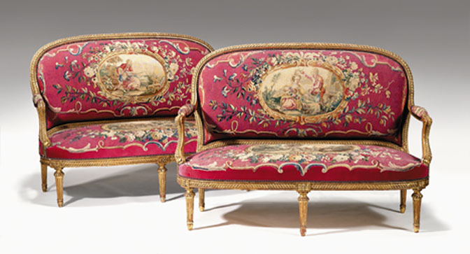 Pair of Louis XVI style giltwood