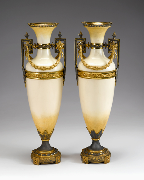 Pair of French gilt and patinated