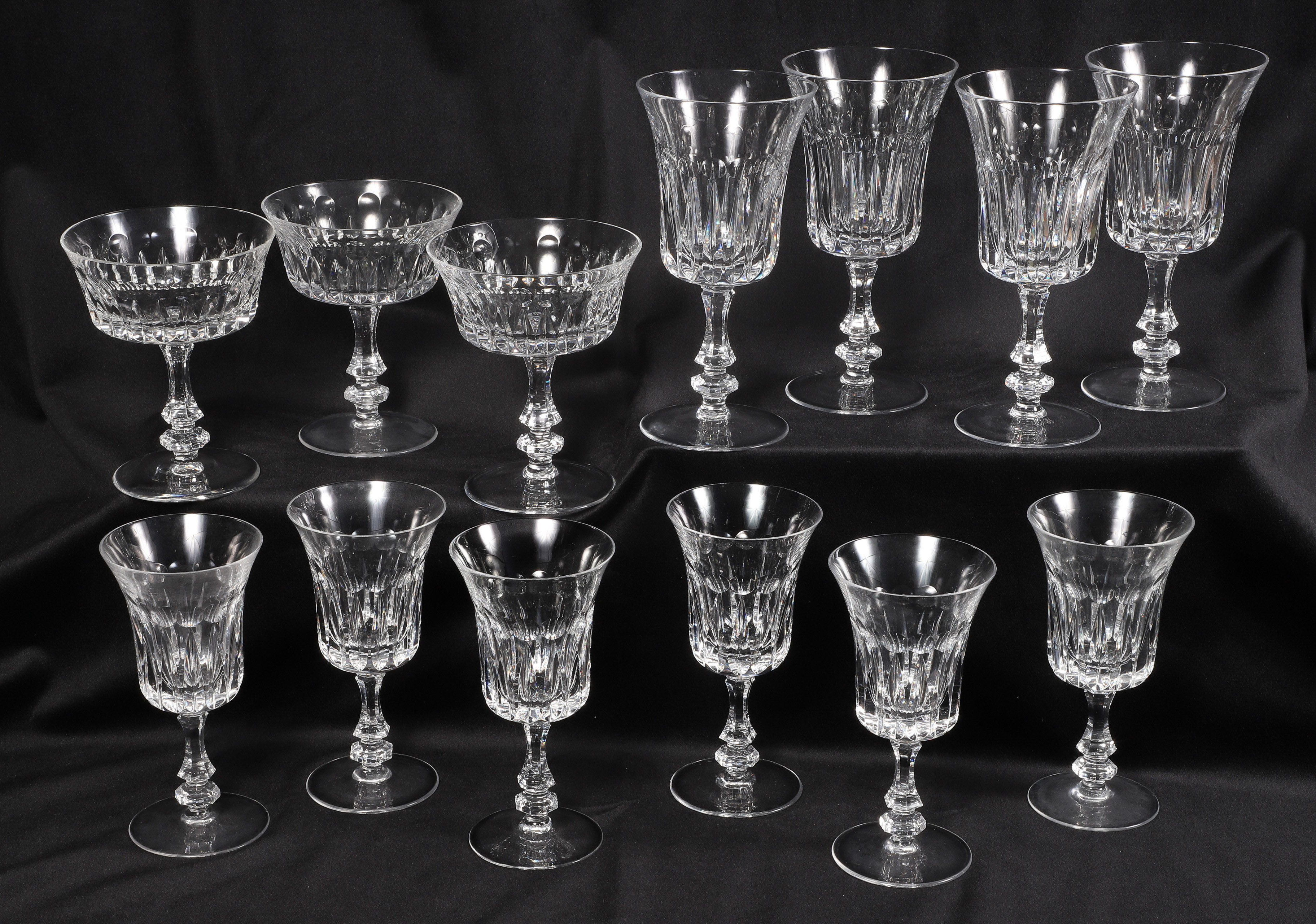  13 Pcs Gorham crystal stemware  2e1914