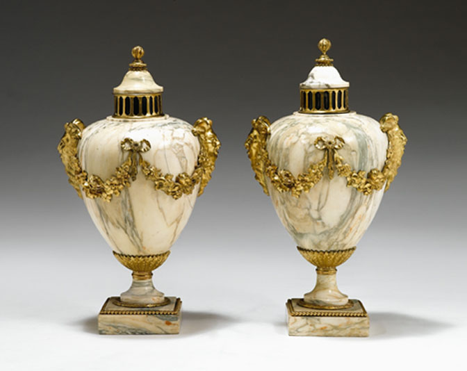 Pair of Louis XVI style gilt bronze 49c20