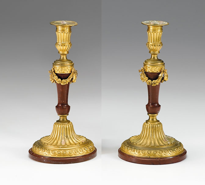 Pair of Louis XVI style gilt bronze 49c2b