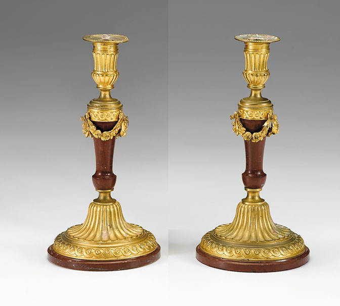 Pair of Louis XVI style gilt-bronze