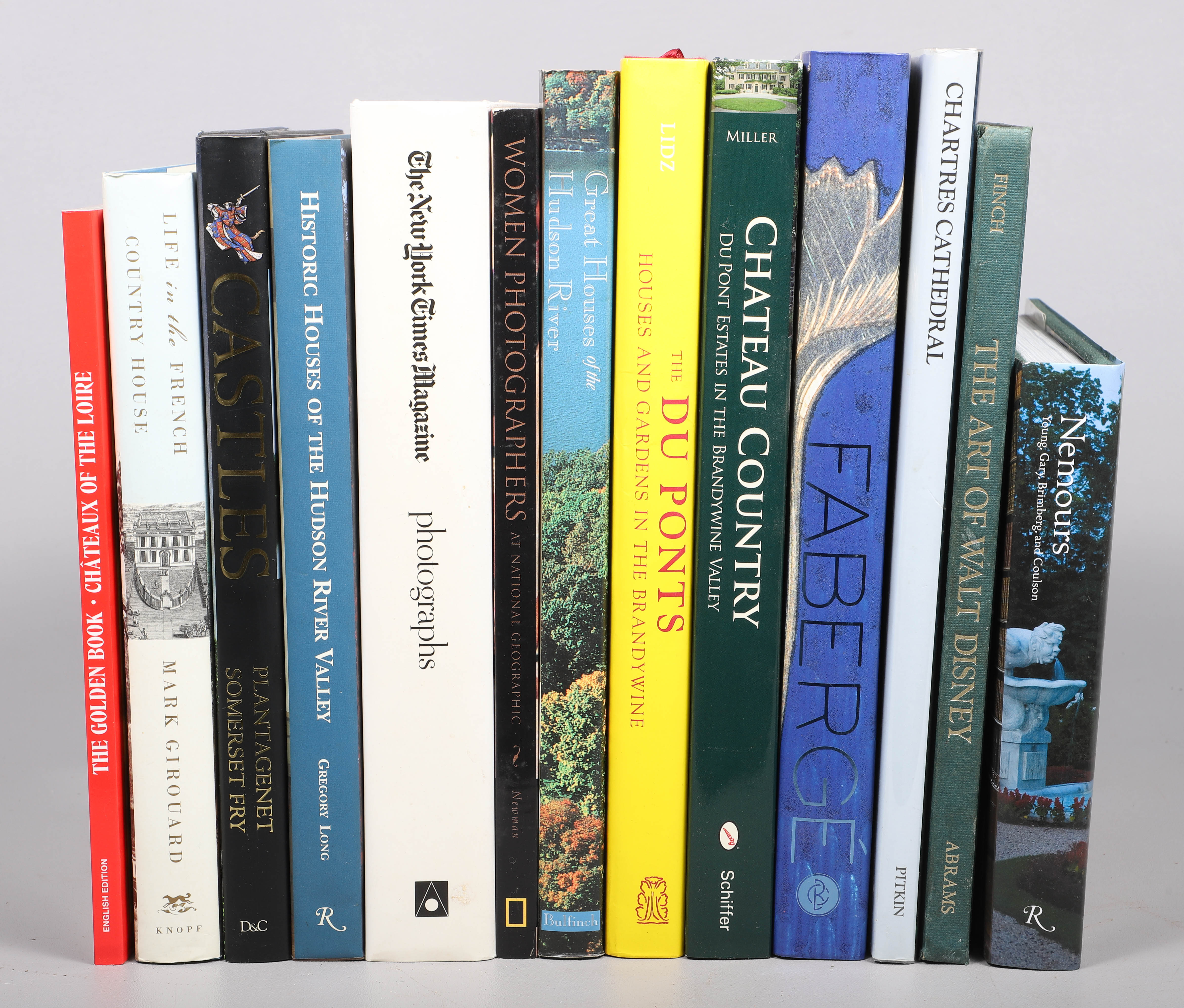 Thirteen various books on architecture,