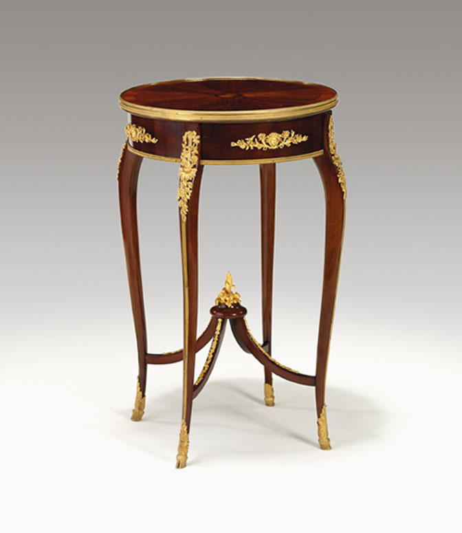 Transitional style gilt-bronze mounted