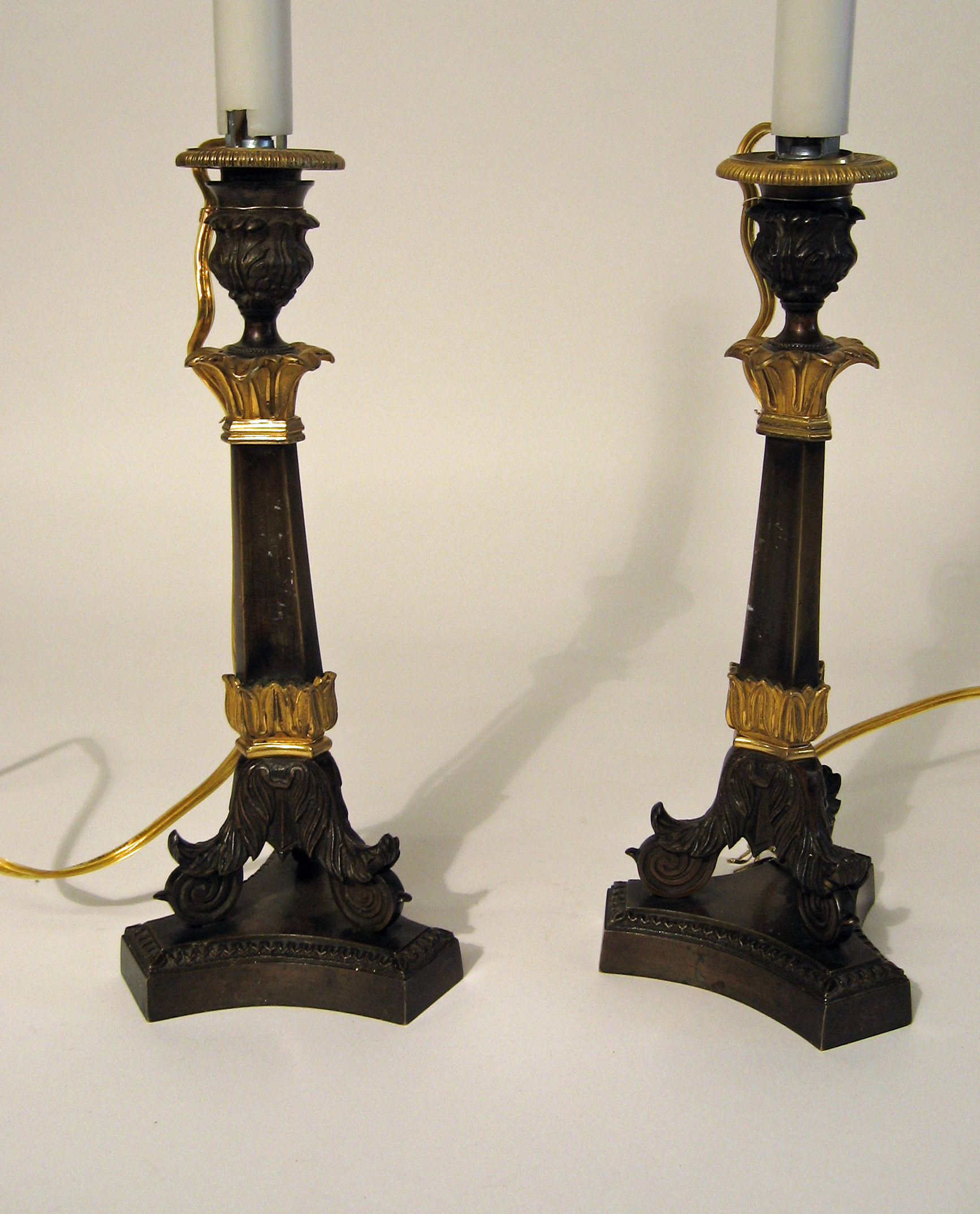 Pair of Empire ormolu and patinated 49c2f