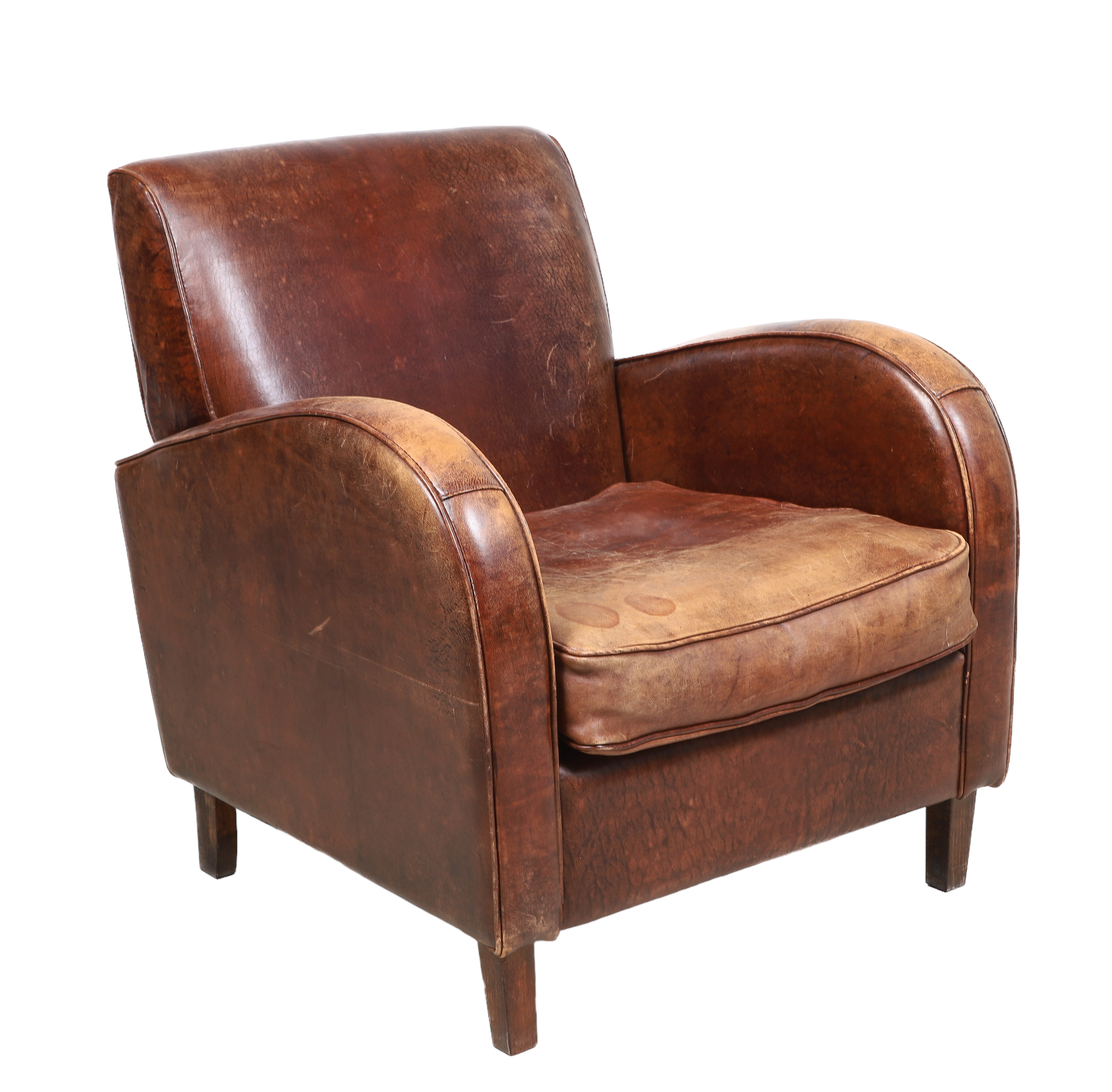 Contemporary leather lounge chair,