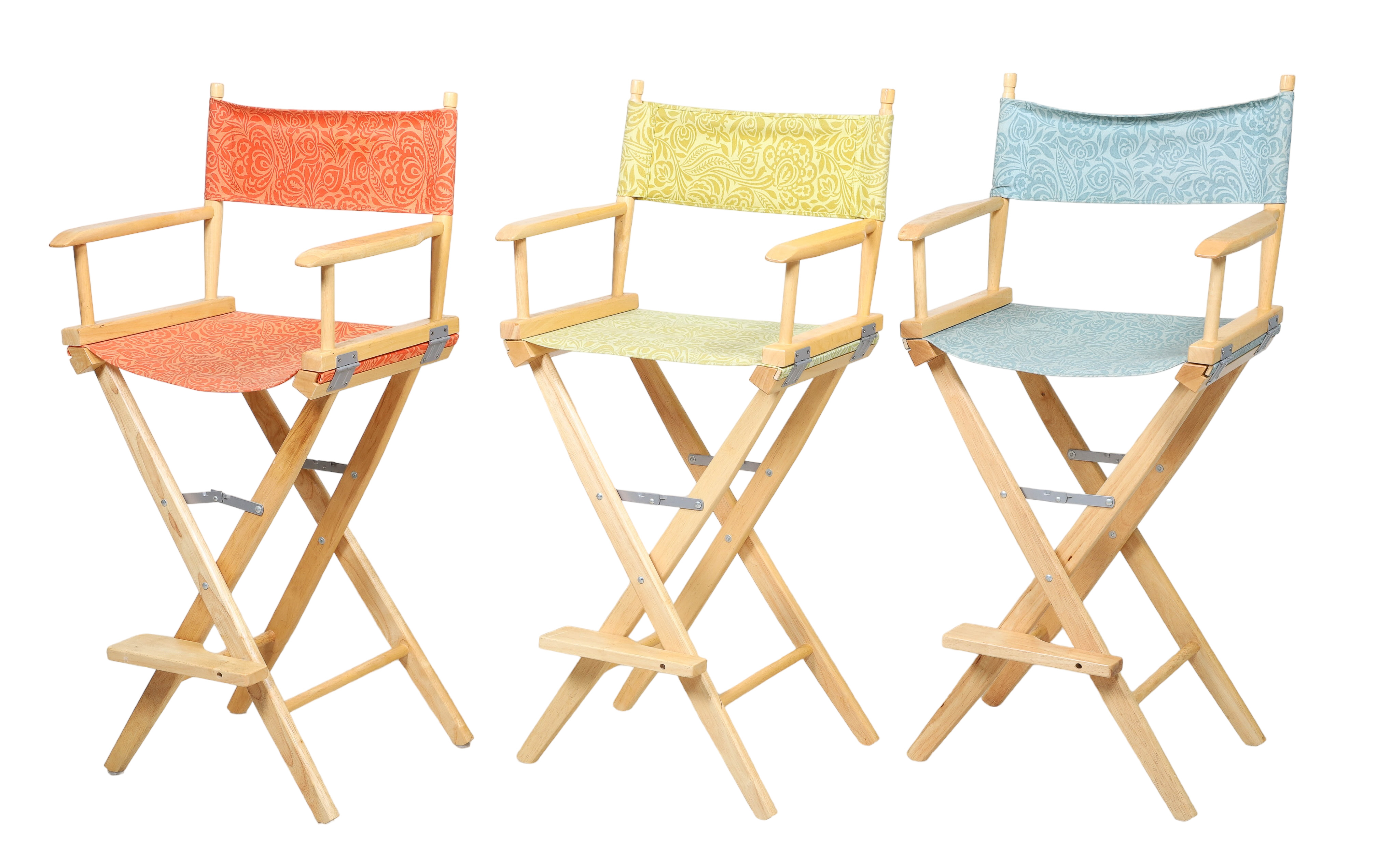 (3) folding director's chairs,