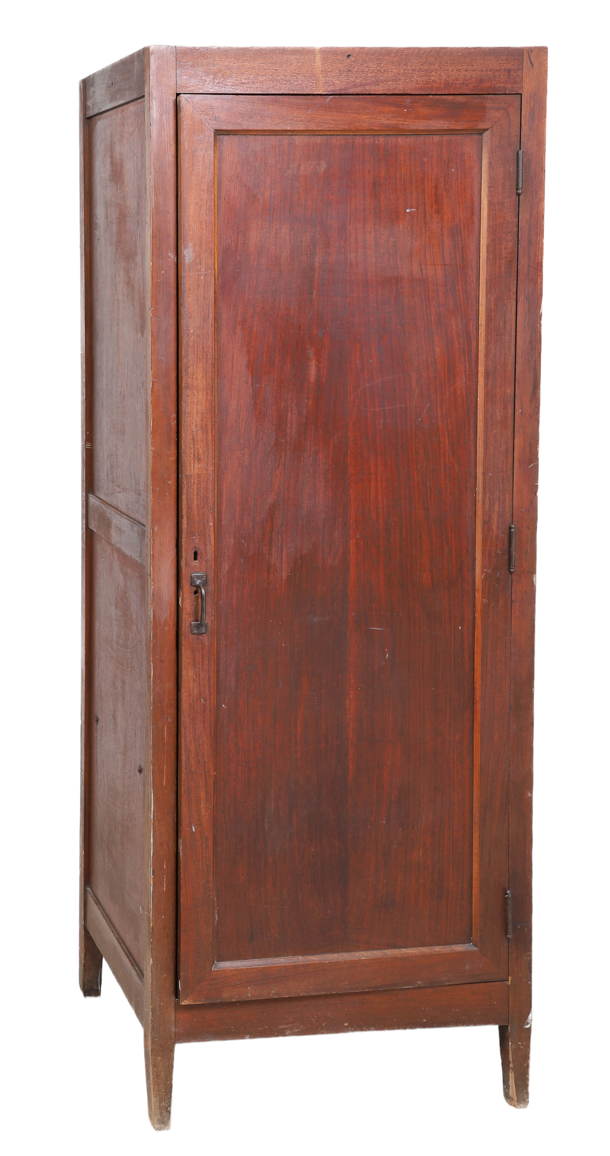 Mahogany one door cabinet, single paneled