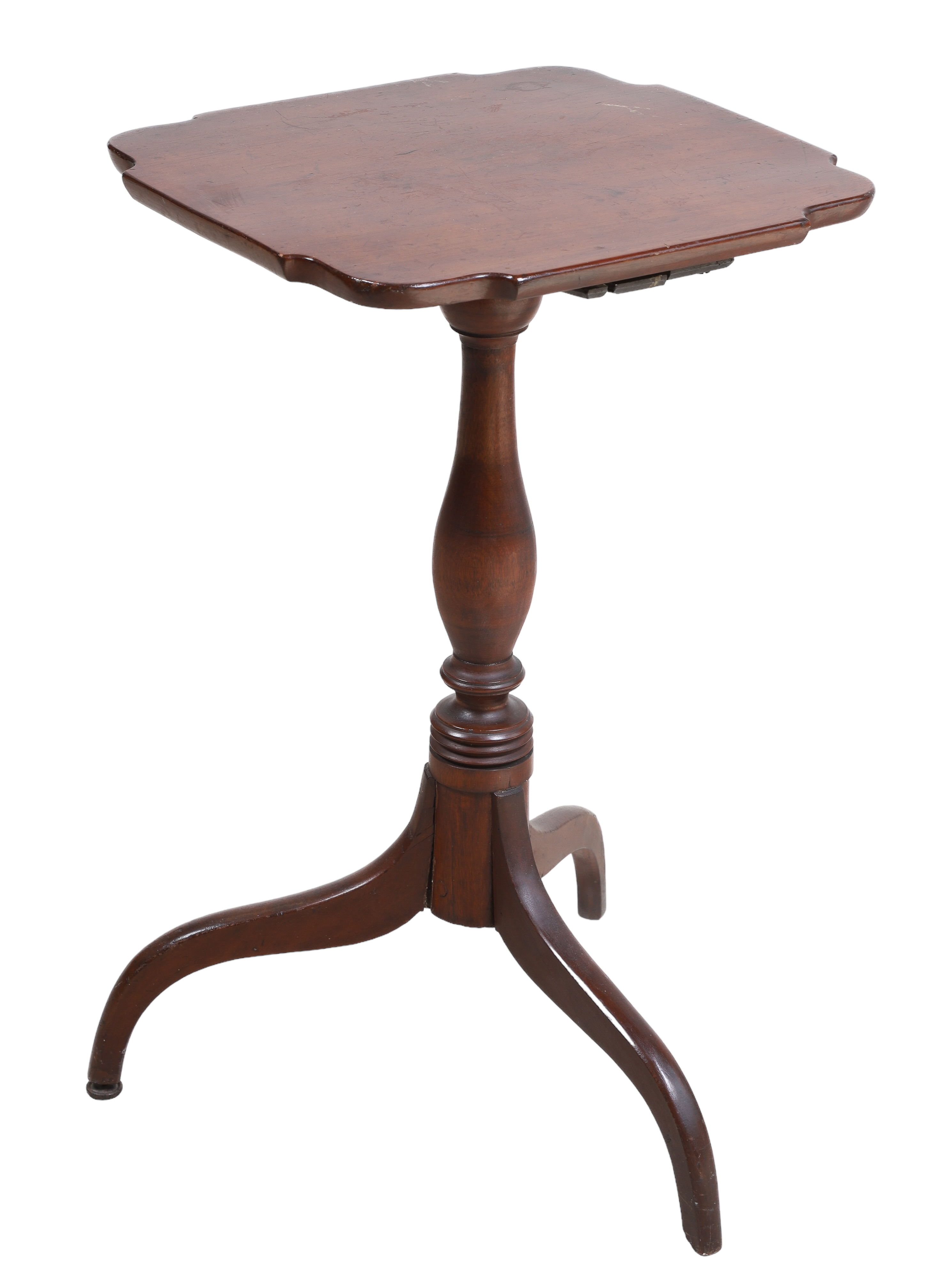 Federal style cherry candle stand,