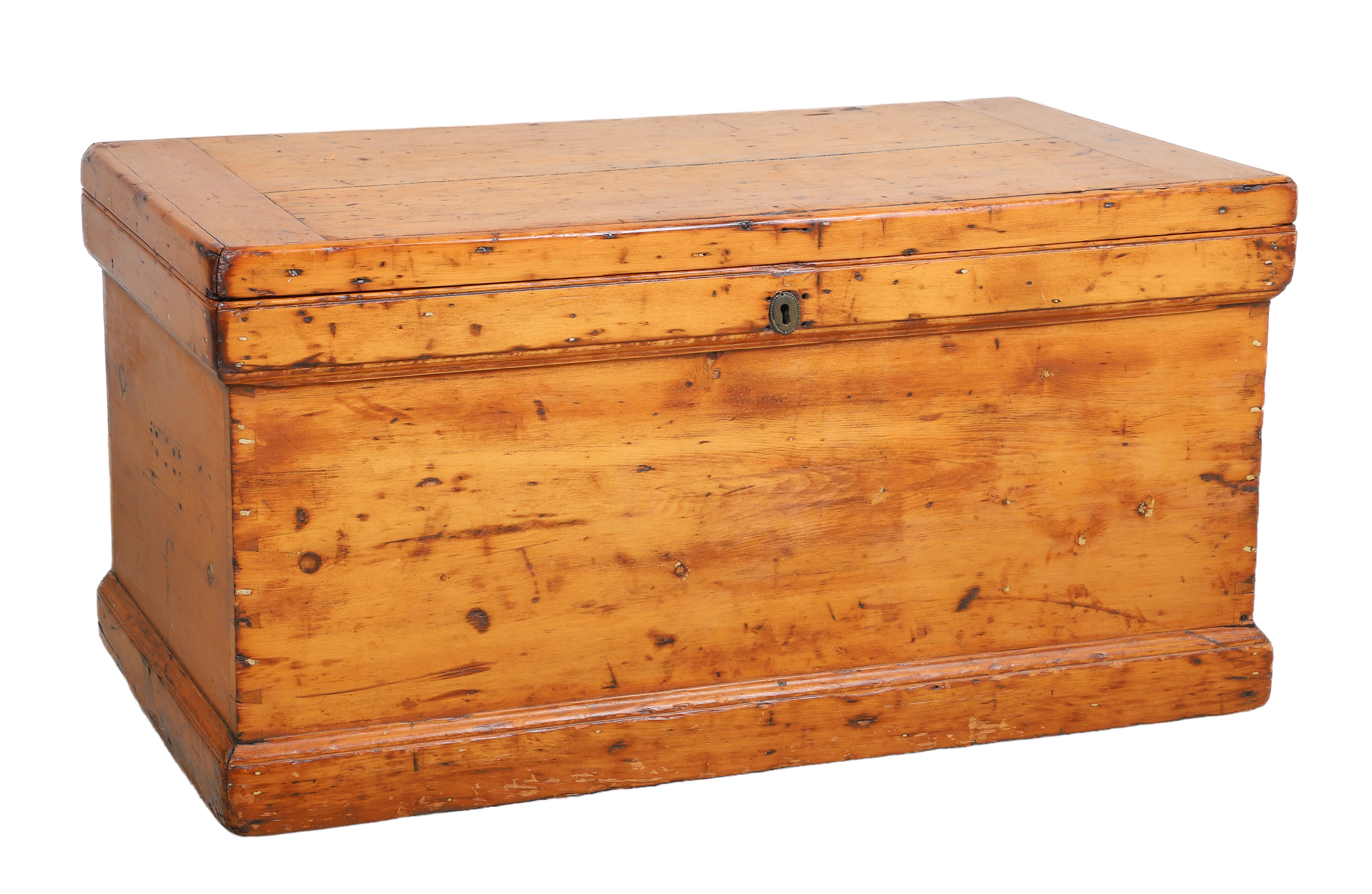 Pine cedar chest, nailed construction,