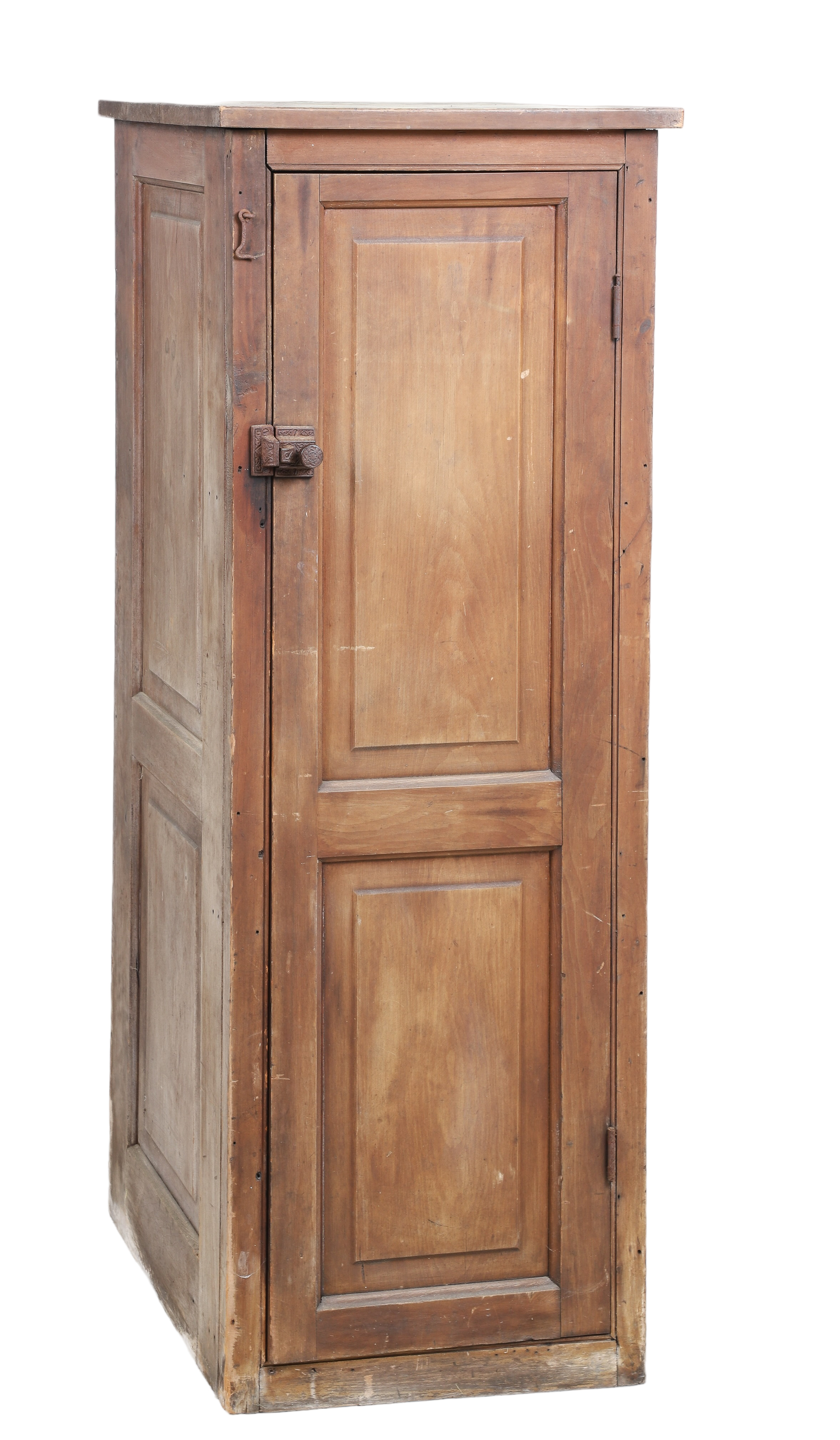 Pine paneled cabinet, single door