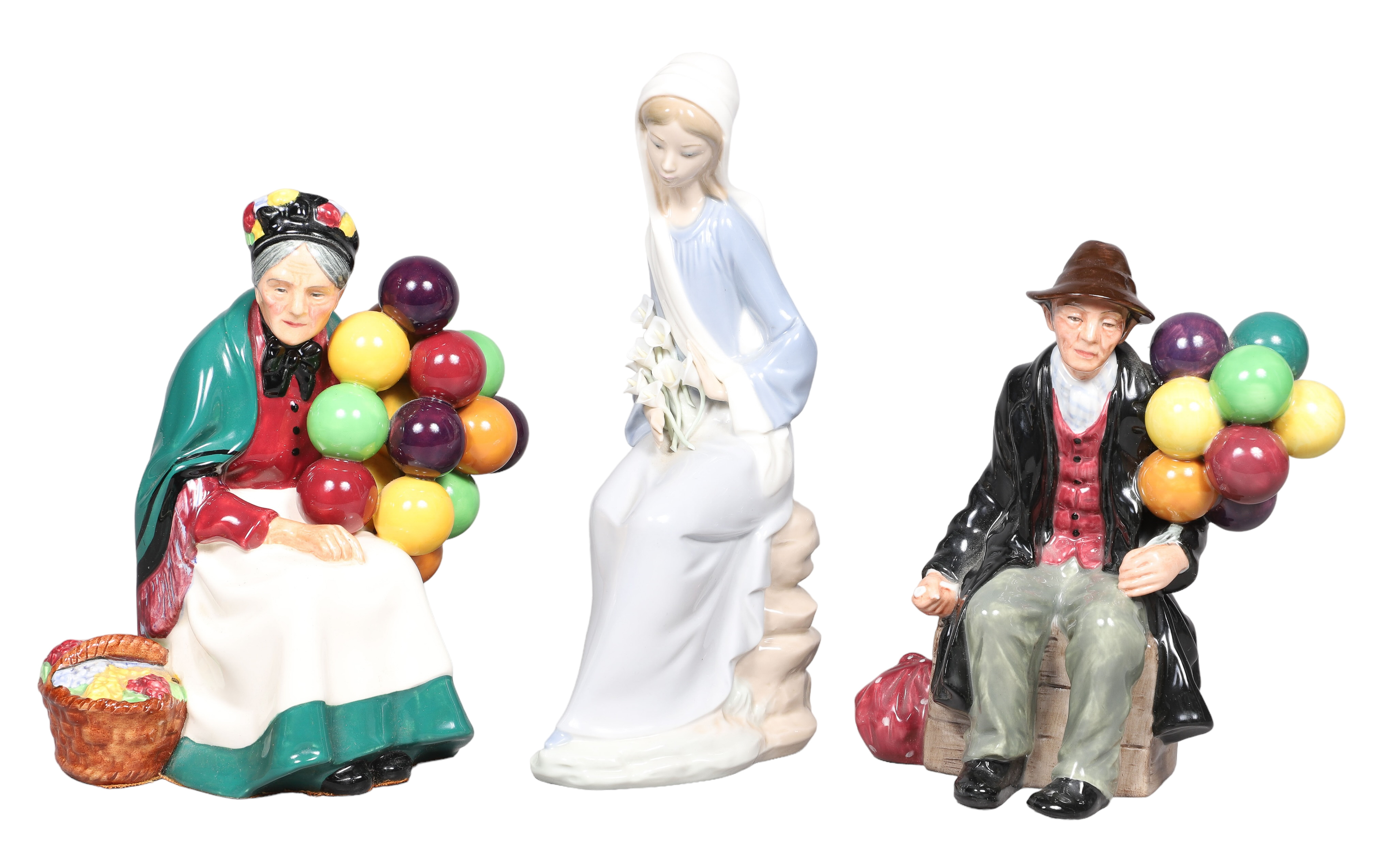 (3) Royal Doulton & Lladro figurines,