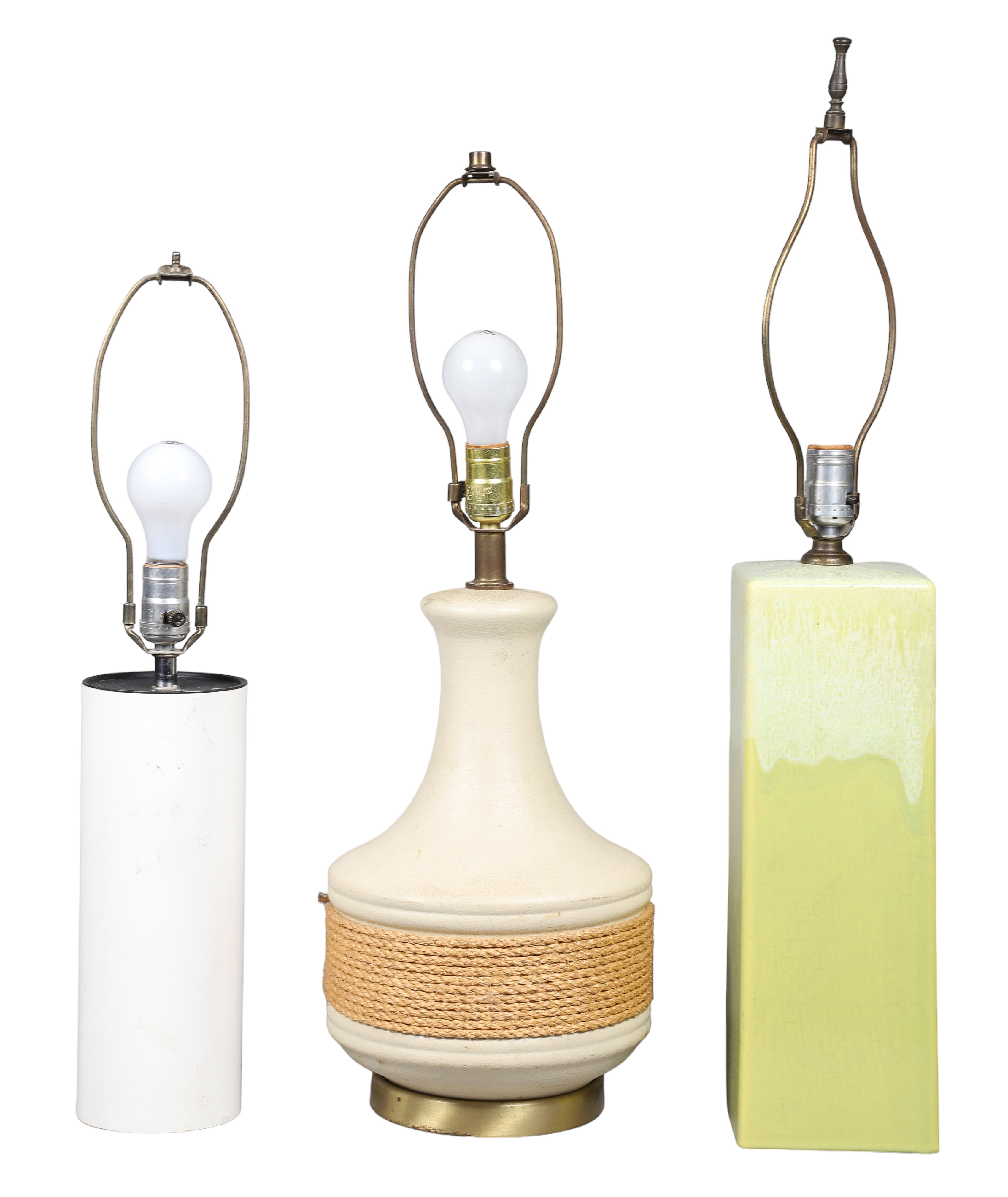 (3) Decorative table lamps, c/o