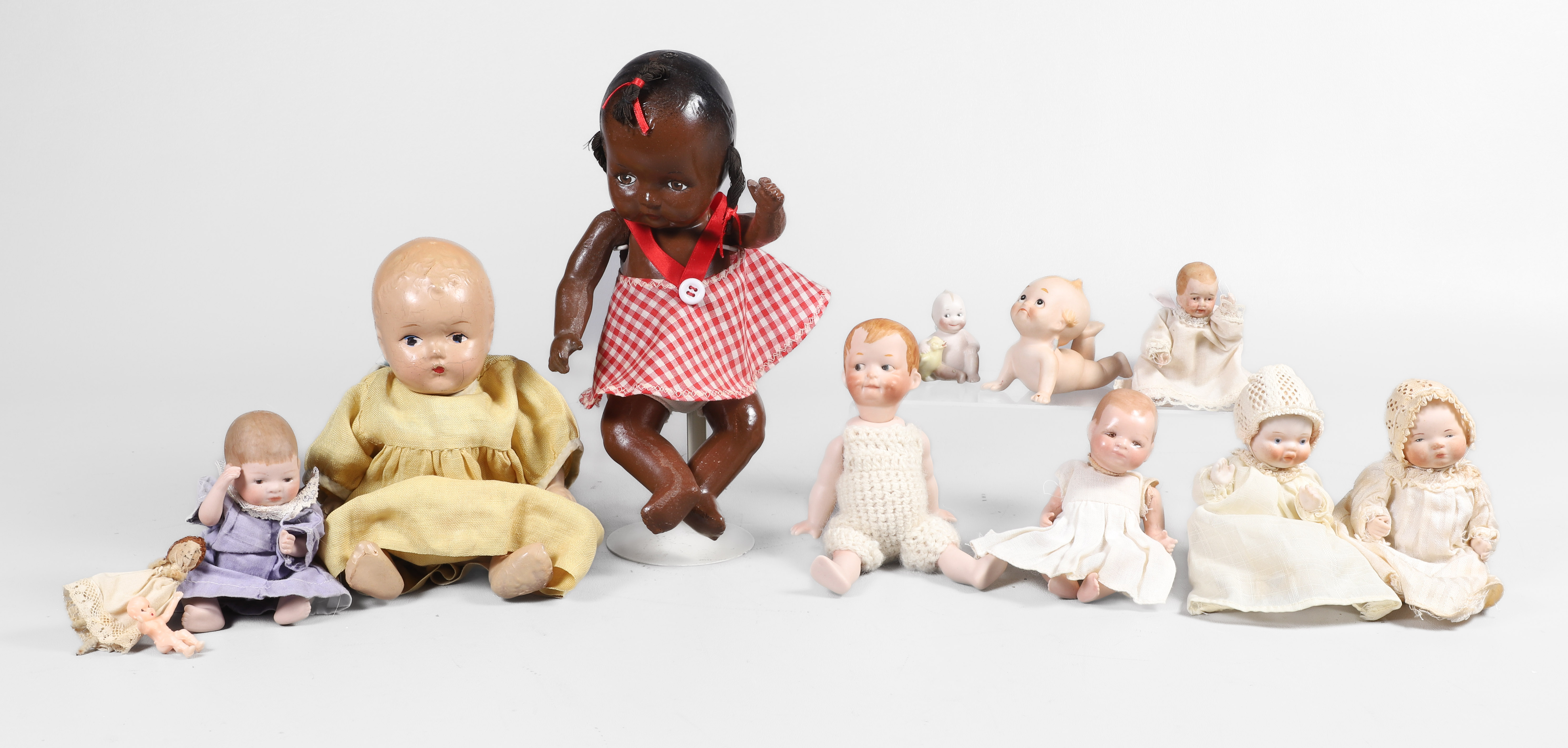 (12) Small & miniature baby dolls,