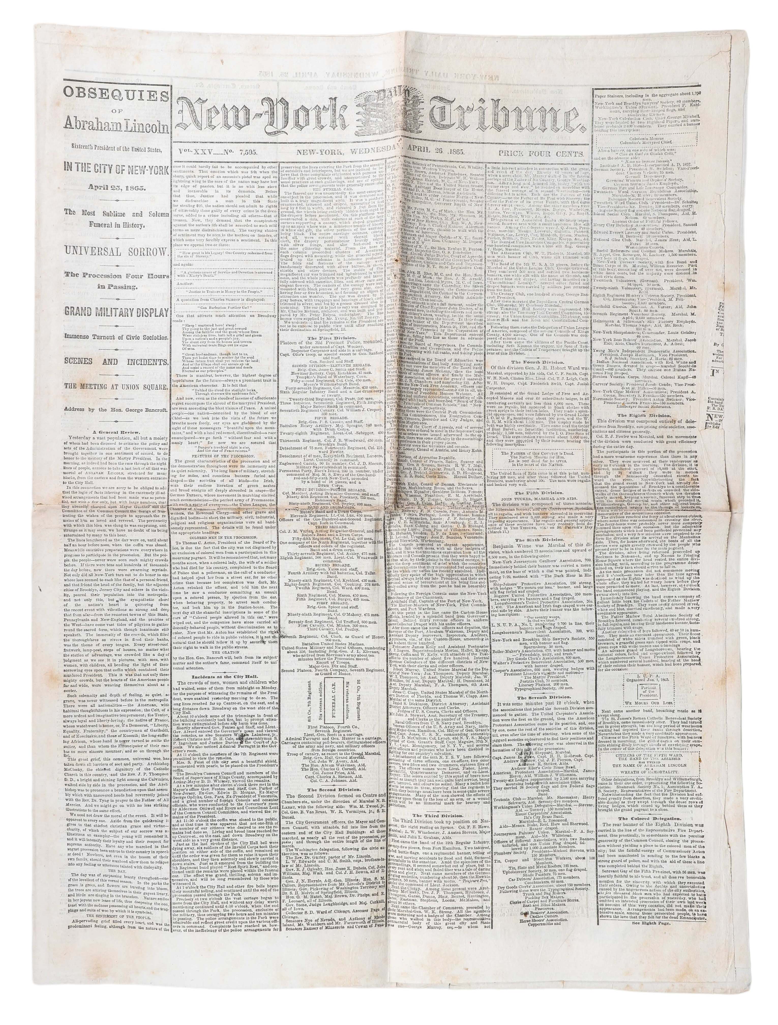 A copy of the New York Tribune 2e1af4