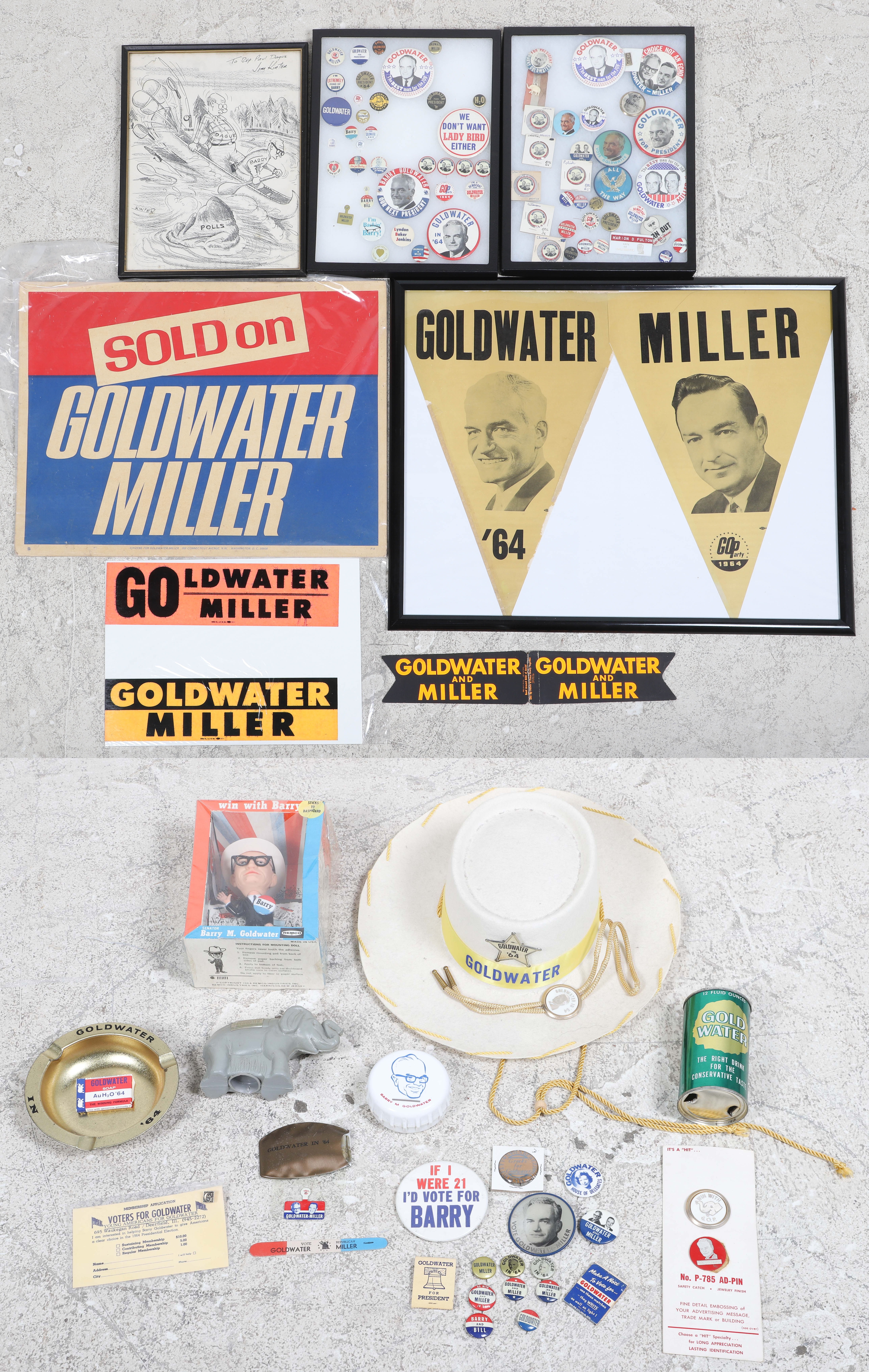 Large lot of Barry Goldwater political